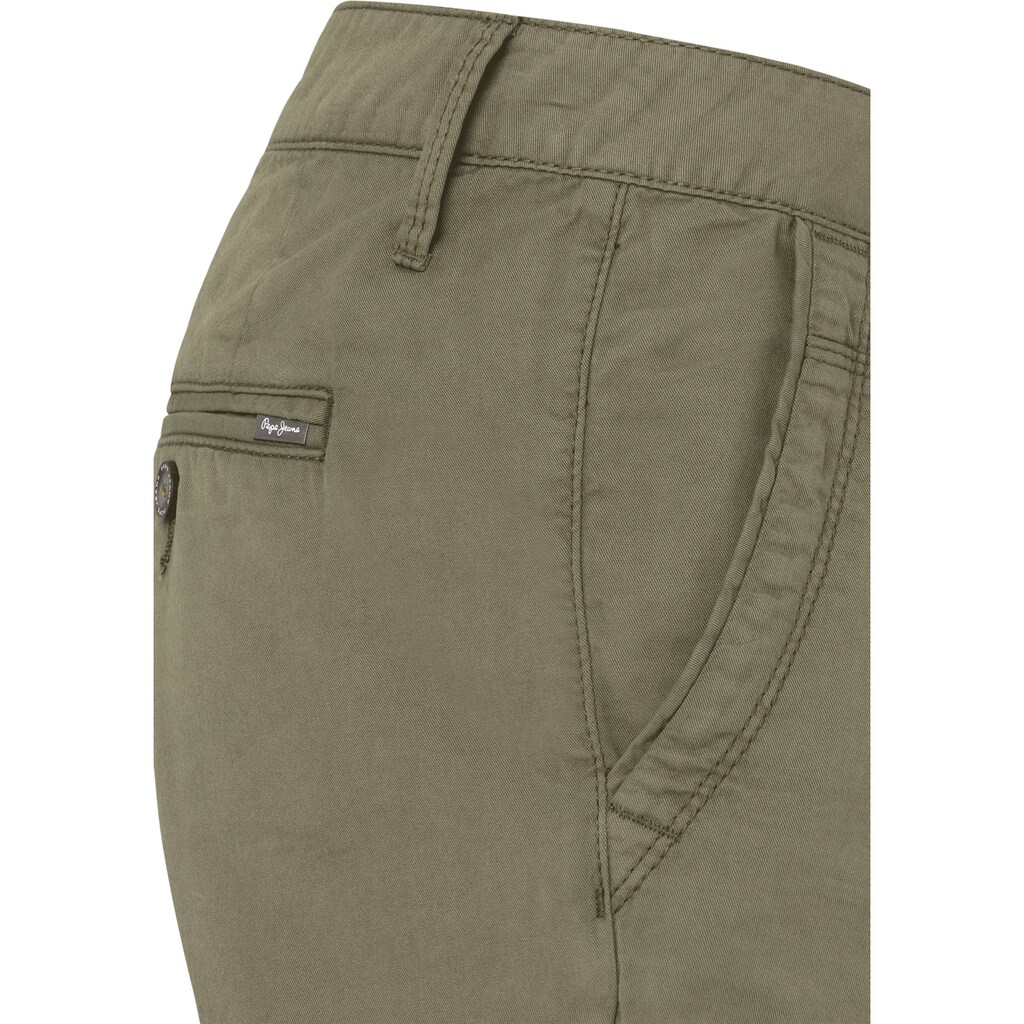 Pepe Jeans Jeanshotpants »BALBOA SHORT«, mit seitlichen Eingrifftaschen und Beinen zum Umschlagen