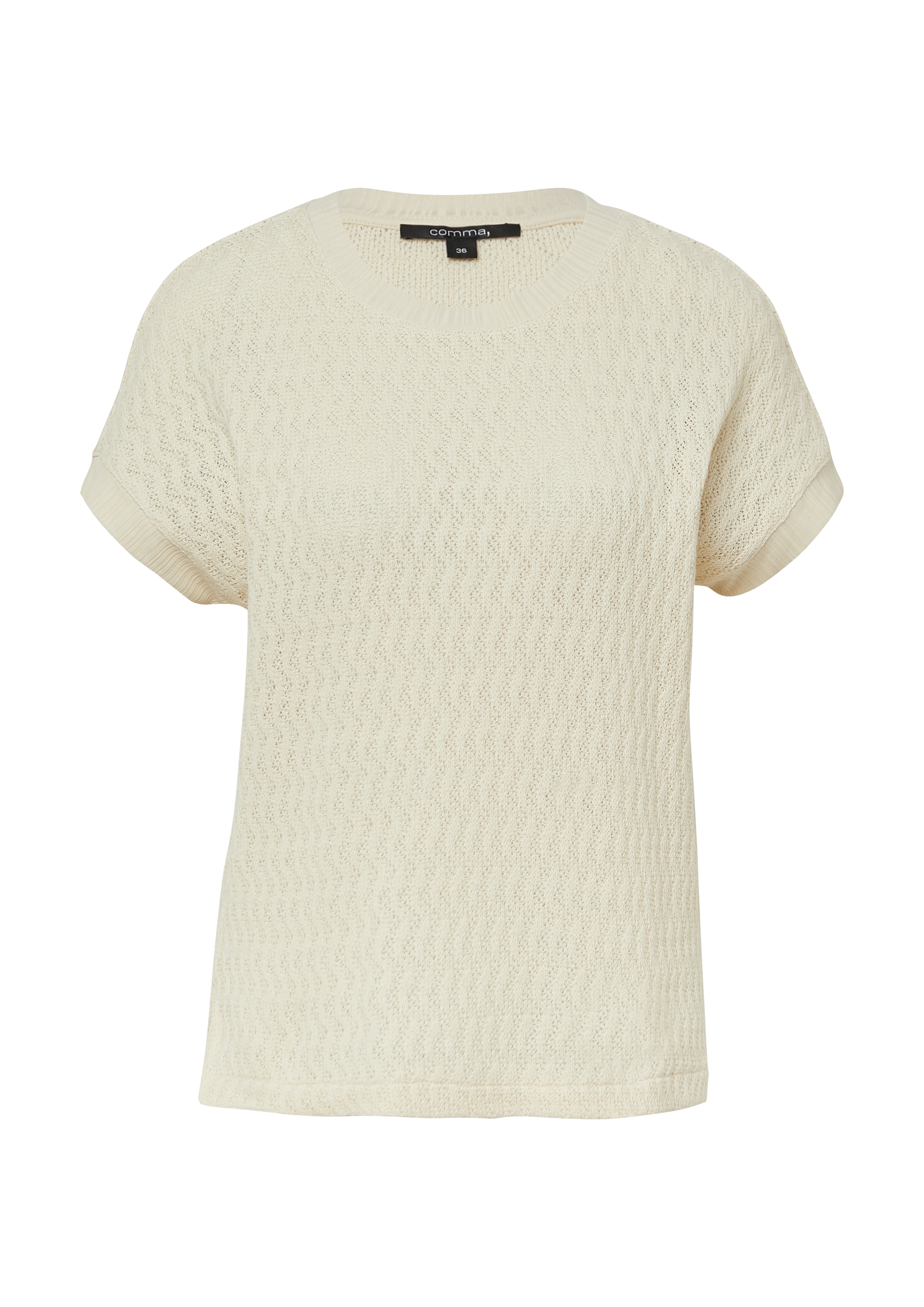 Comma T-Shirt, in Strick-Optik