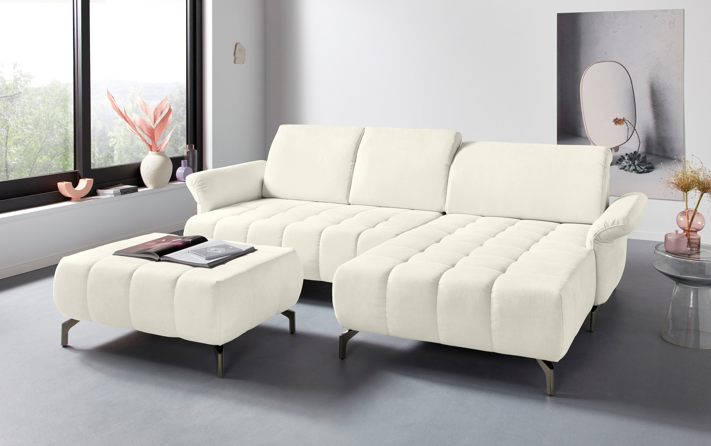 INOSIGN Polsterhocker »Fresh«, passend zum Ecksofa "Fresh", auch in Bezug Olympia EASY CLEAN