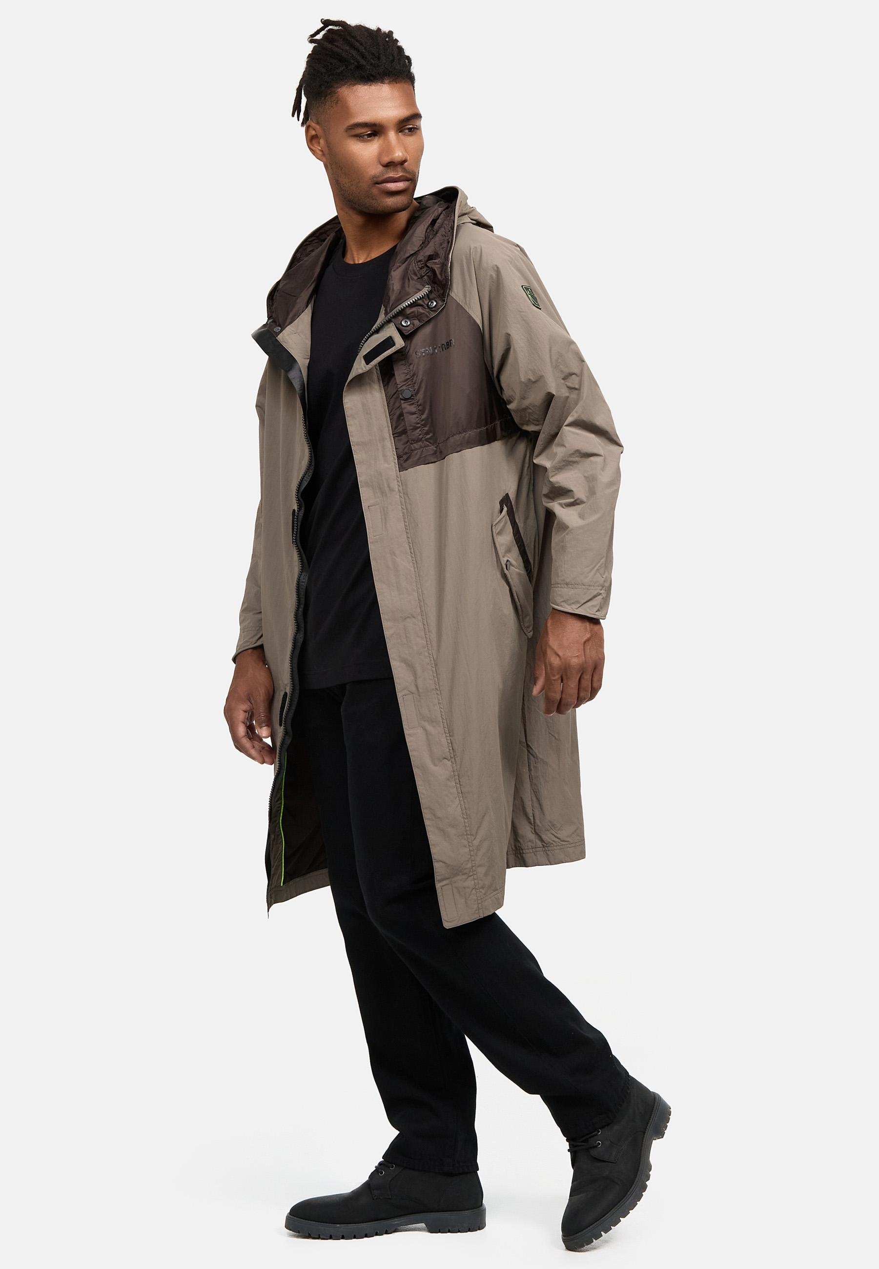 Stone Harbour Regenmantel »Regenmantel Zafaar«, Lange Herren Regenjacke mit Kapuze