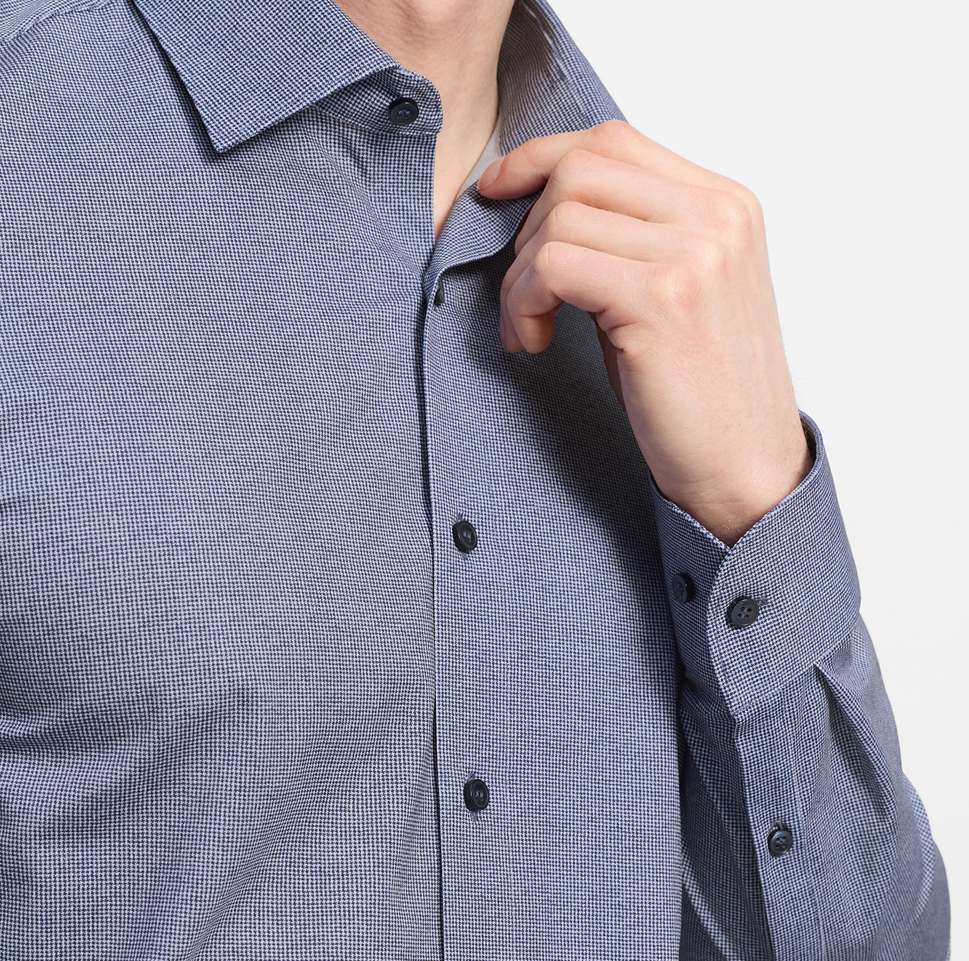 OLYMP Langarmhemd »24/7 - Level 5« Body fit, New York Kentkragen, Businesshemd, Jersey-Qualität