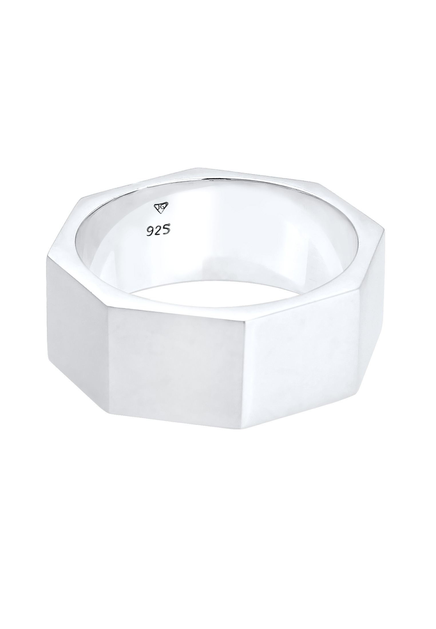 Kuzzoi Silberring »Ring Herren Bandring Achteck Breit 925 Silber«