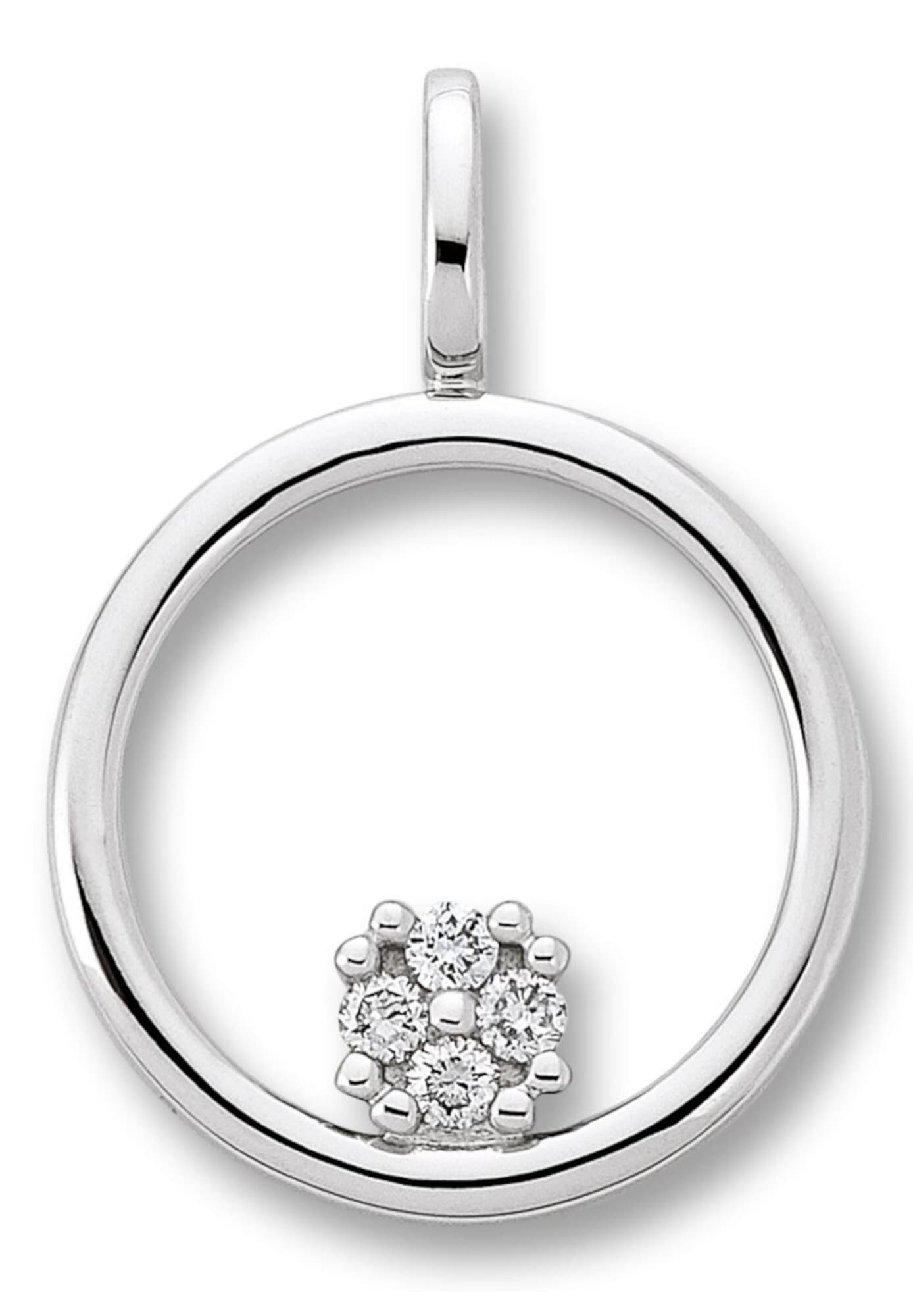 ONE ELEMENT Kettenanhänger »0.04 ct  Diamant Brillant Anhänger aus 585 Weißgold«