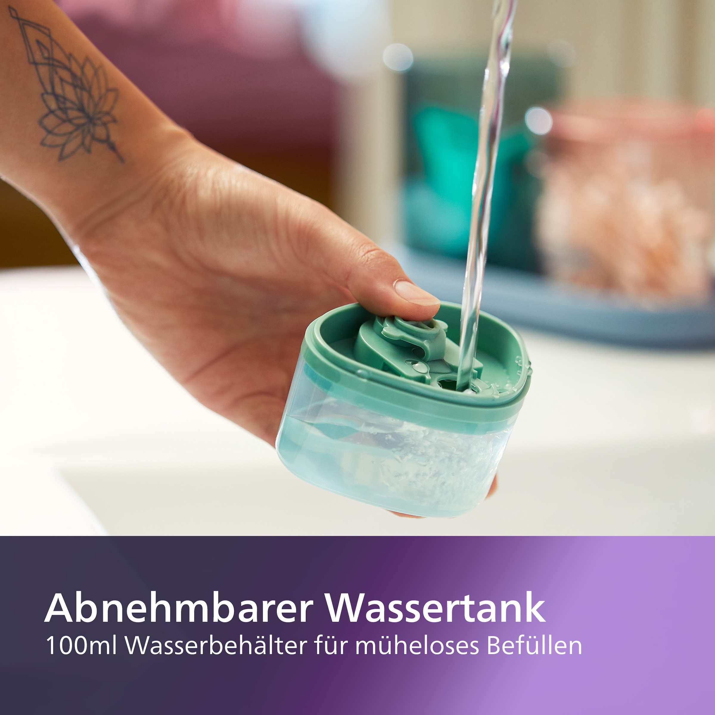 Philips Dampfbürste »STH3010, 100 ml abnehmbarer Wassertank«, 1000 W, kompakter und einklappbarer Steamer, Aufbewahrungstasche inkl.