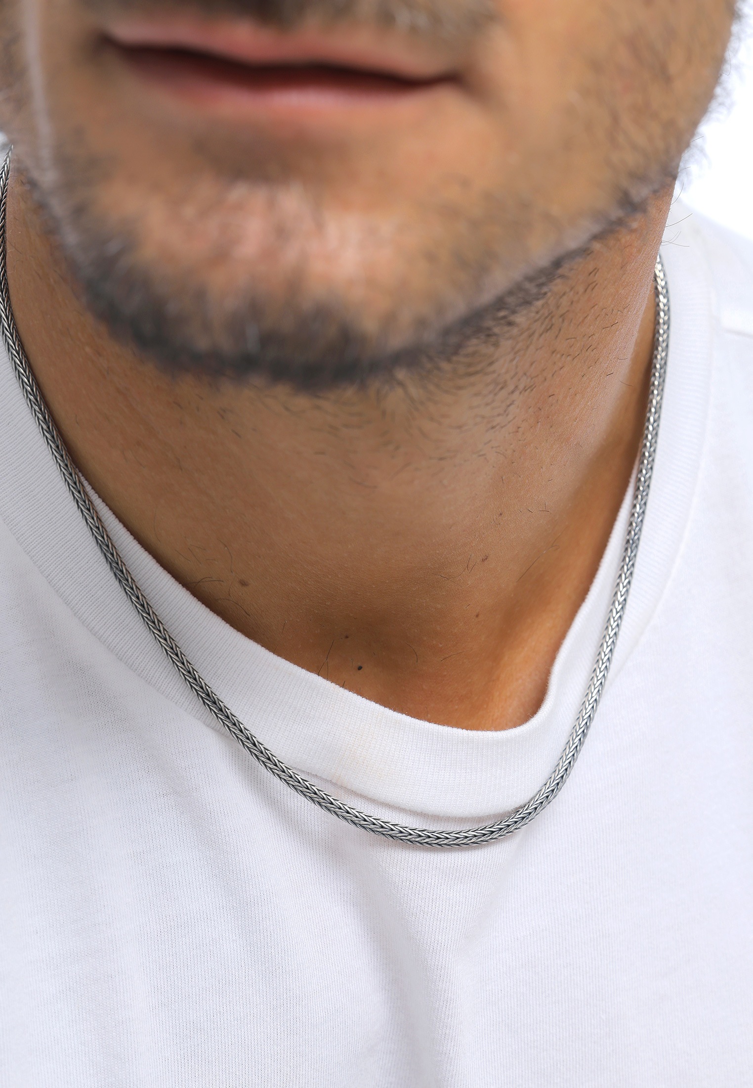 Kuzzoi Silberkette »Halskette Herren 3mm für Anhänger Glieder 925 Sterling Silber Oxidiert«