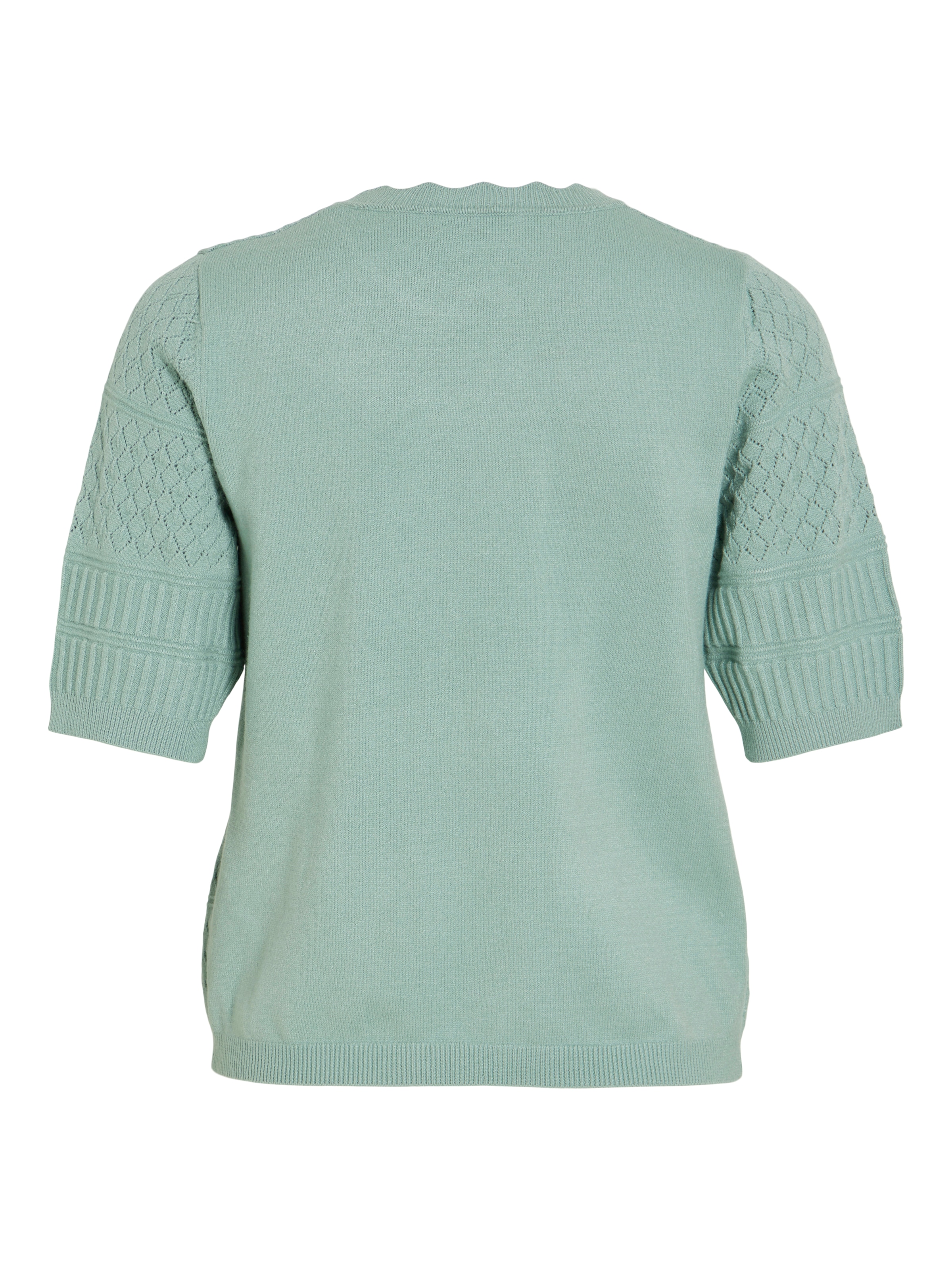 Vila Kurzarmpullover »VIMILOS S/S O-NECK POINTELLE TOP - NOOS«