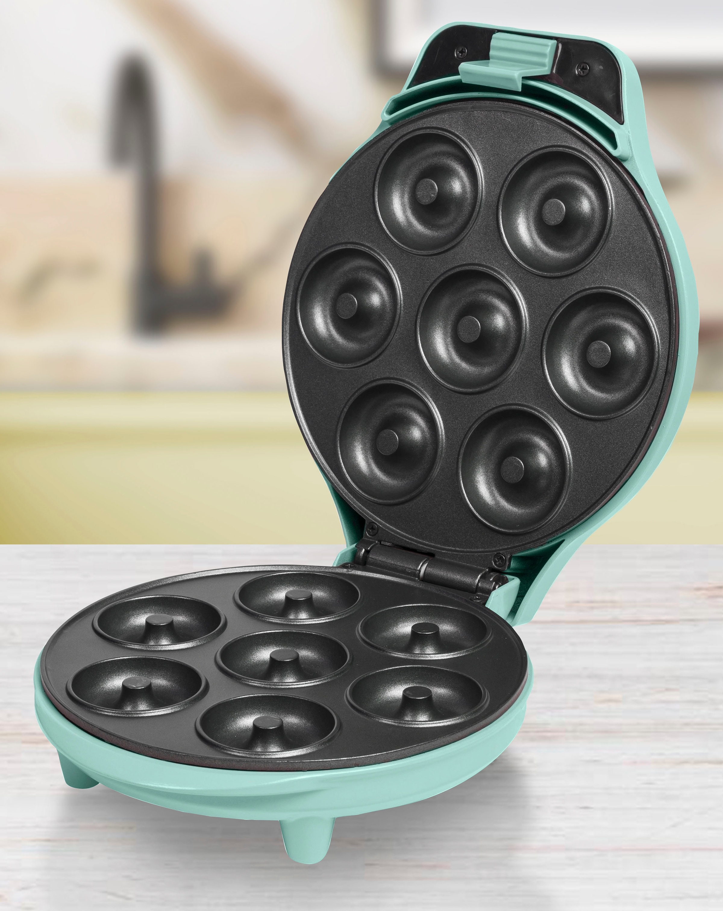 bestron Donut-Maker »ADM218SDM Sweet Dreams«, 700 W, im Retro Design, Antihaftbeschichtung, Farbe: Mint