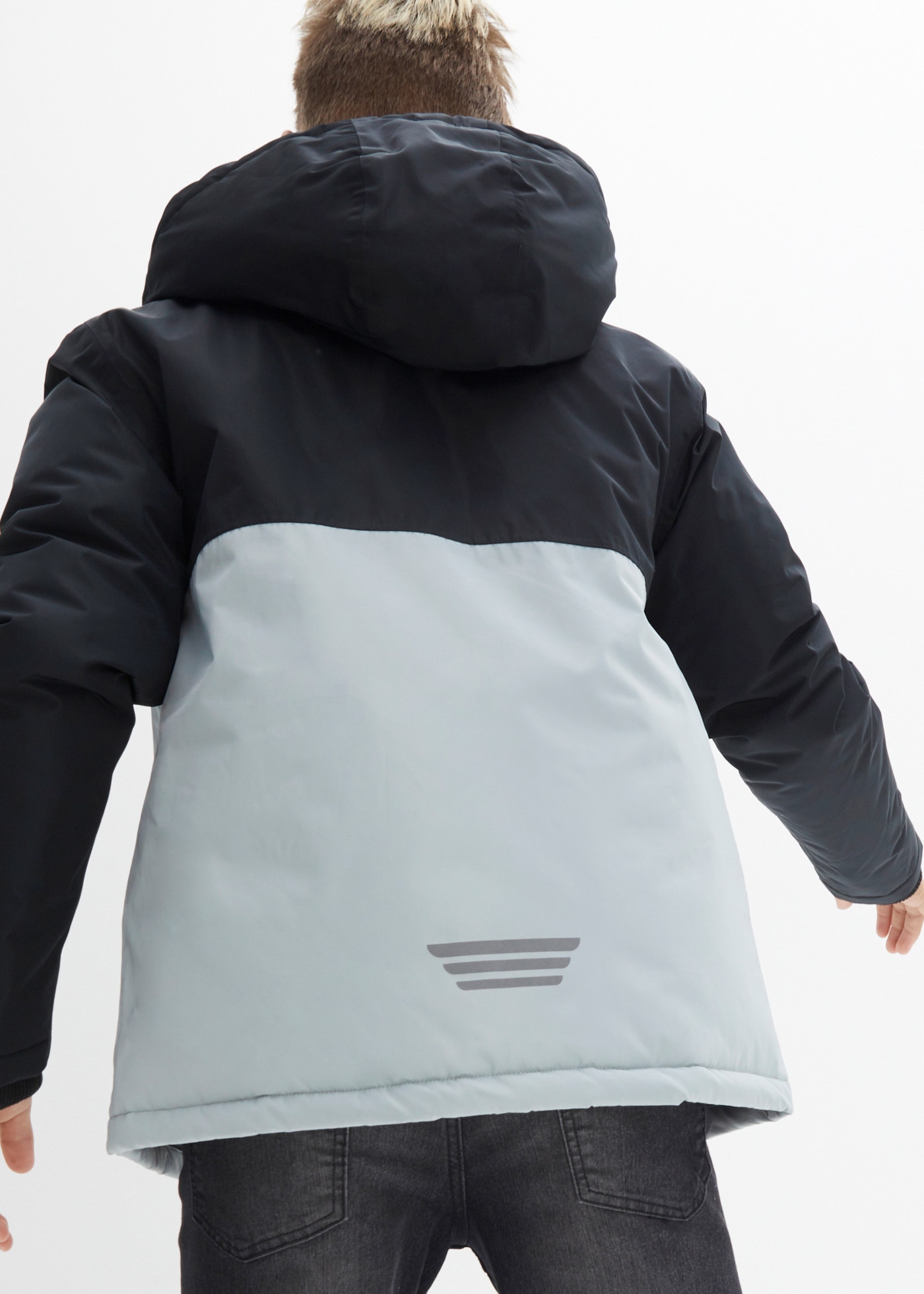 bonprix Winterjacke für Jungen, Regular Fit, sportlicher Stil, aus Polyester