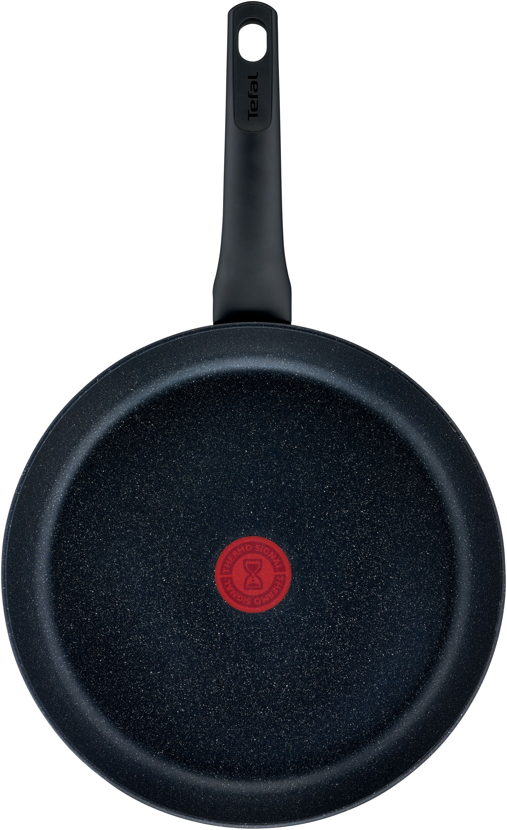 Tefal Pfannen-Set »Black Stone«, Aluminium, (Set, 2 tlg., 1x Bratpfanne Ø 24 cm, 1x Bratpfanne Ø 28 cm, Höhe 5 cm), Aluminium, Mineralia Antihaft, Thermo-Signal, alle Herdarten,Induktion