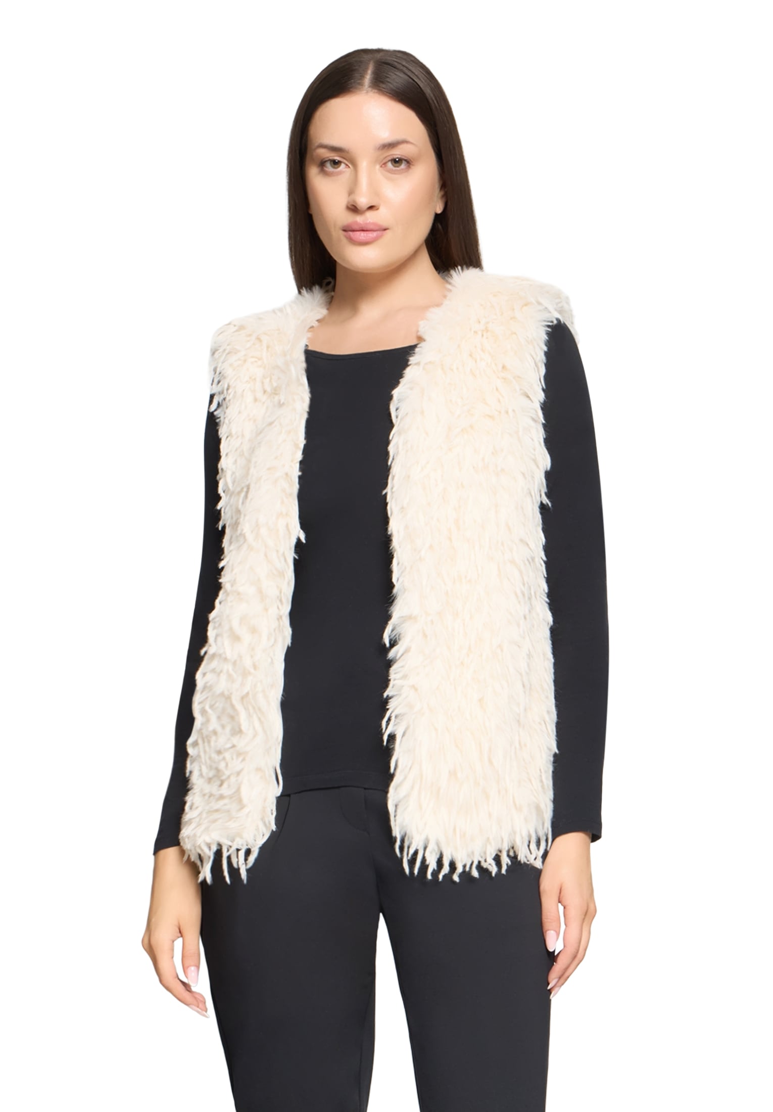 Betty&Co Fellimitatweste »Kunstfell-Weste mit Fransen«