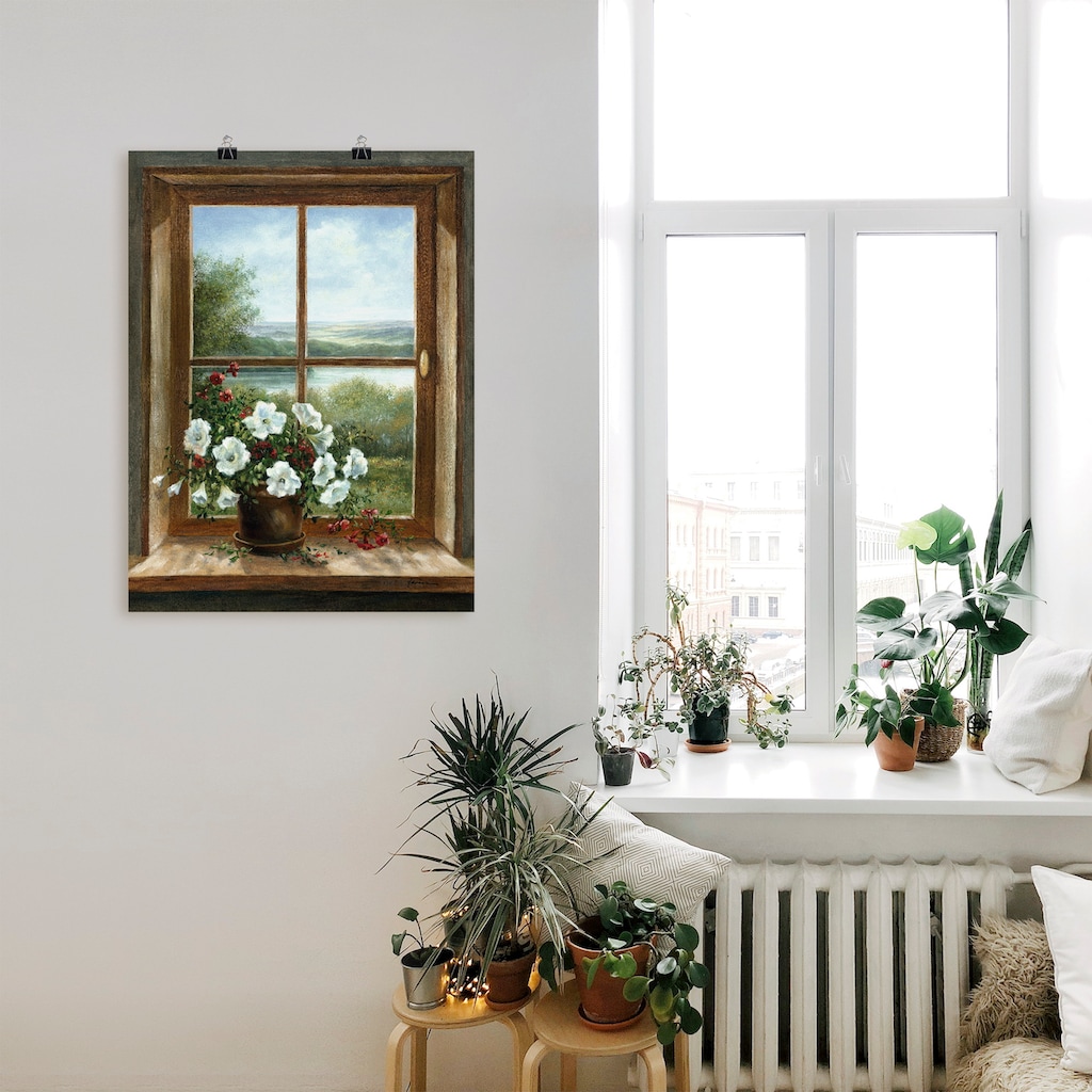 Artland Wandbild »Blumen am Fenster«, Arrangements, (1 St.)