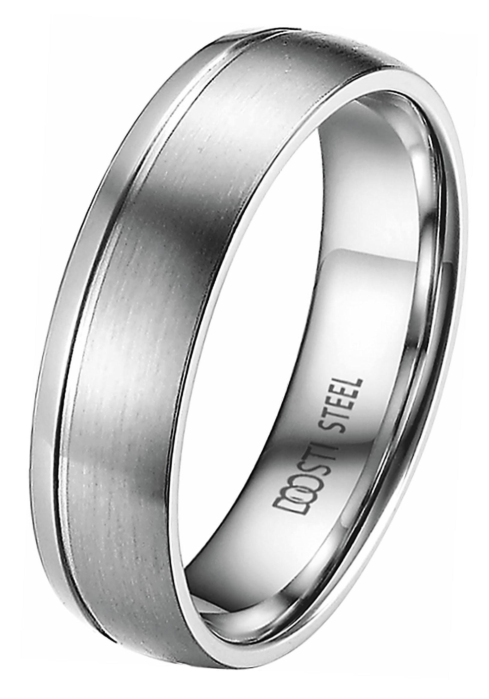 DOOSTI Trauring »Schmuck Geschenk Edelstahl Trauring Ehering Partnerring LIEBE«, Made in Germany, wahlweise mit oder ohne Zirkonia