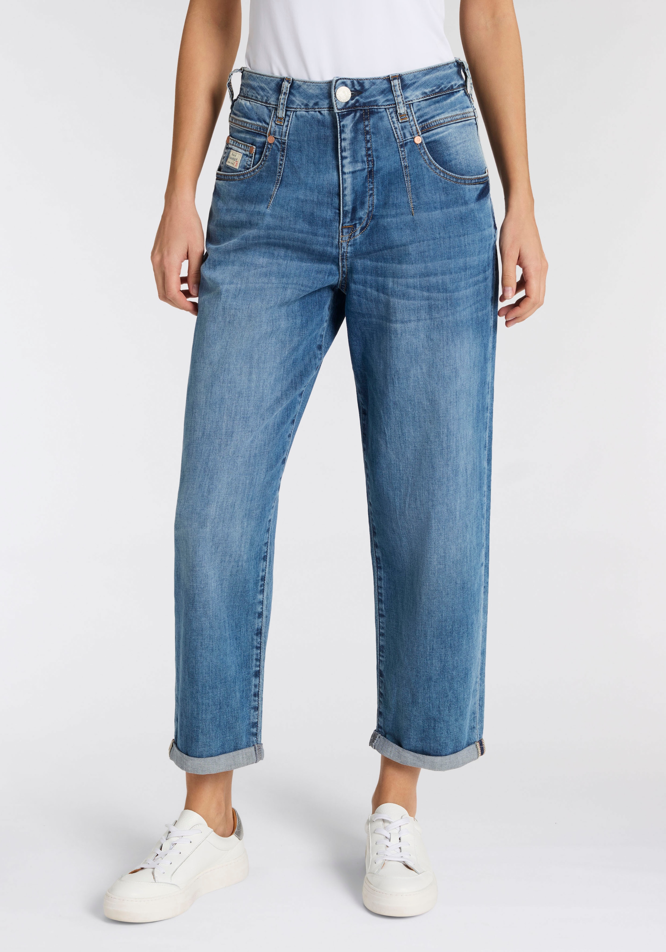 Herrlicher Straight-Jeans »Brooke Denim Light« krempelbar