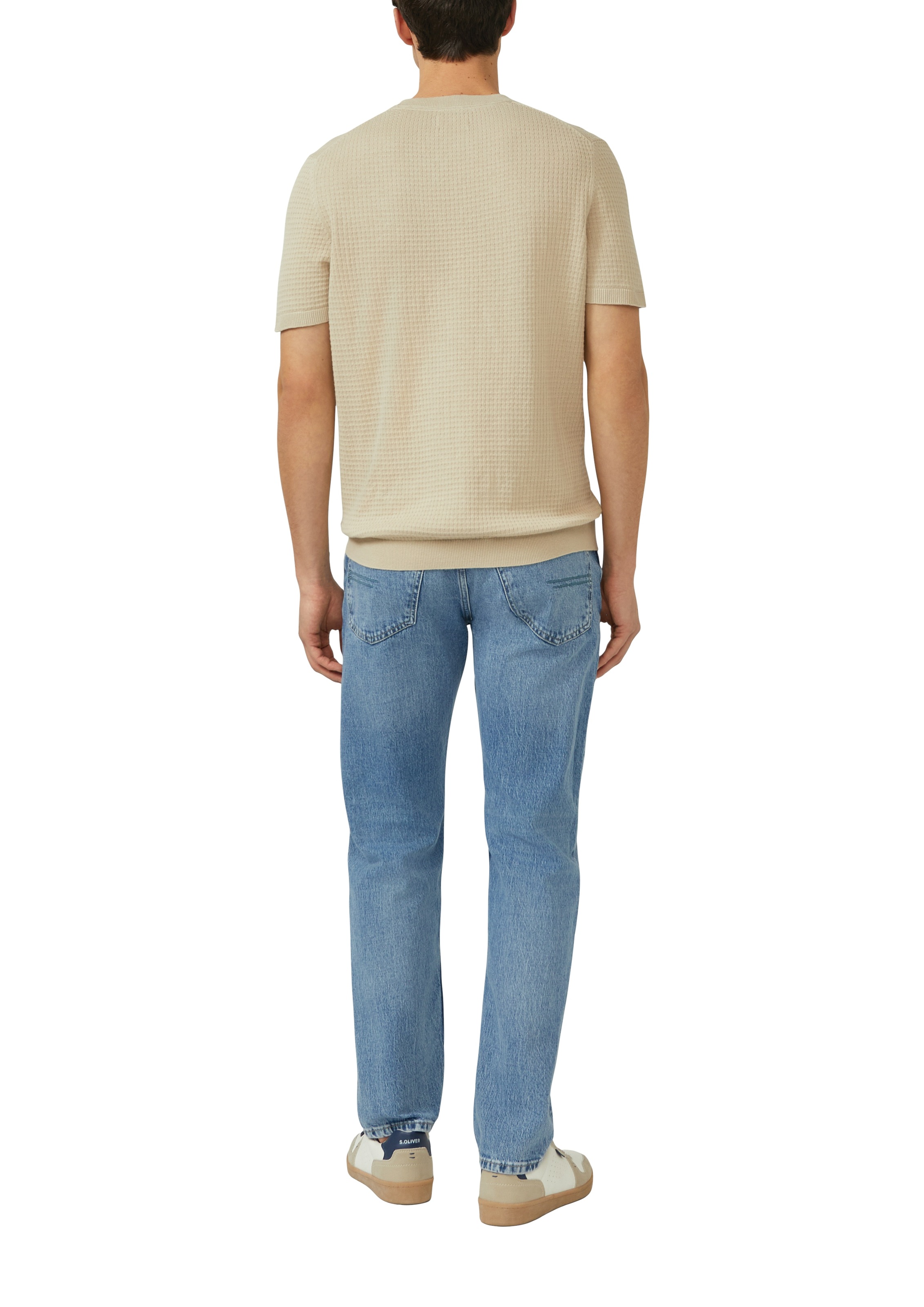 s.Oliver T-Shirt mit Leinen Anteil