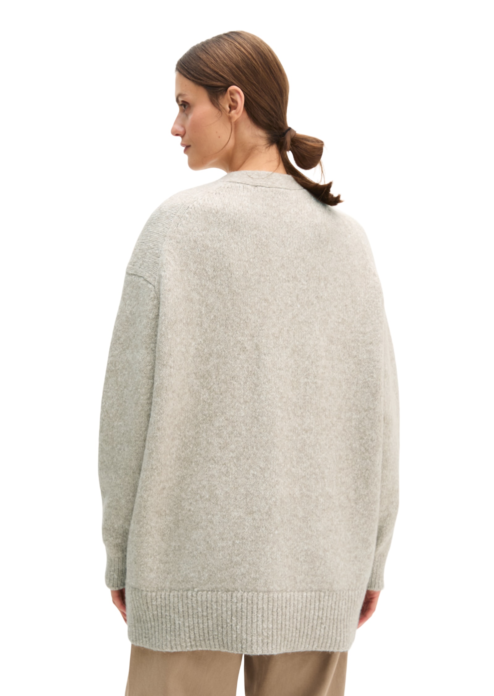 Marc O'Polo Longstrickjacke loose aus kuscheligem Organic Cotton-Alpakawolle-Mix