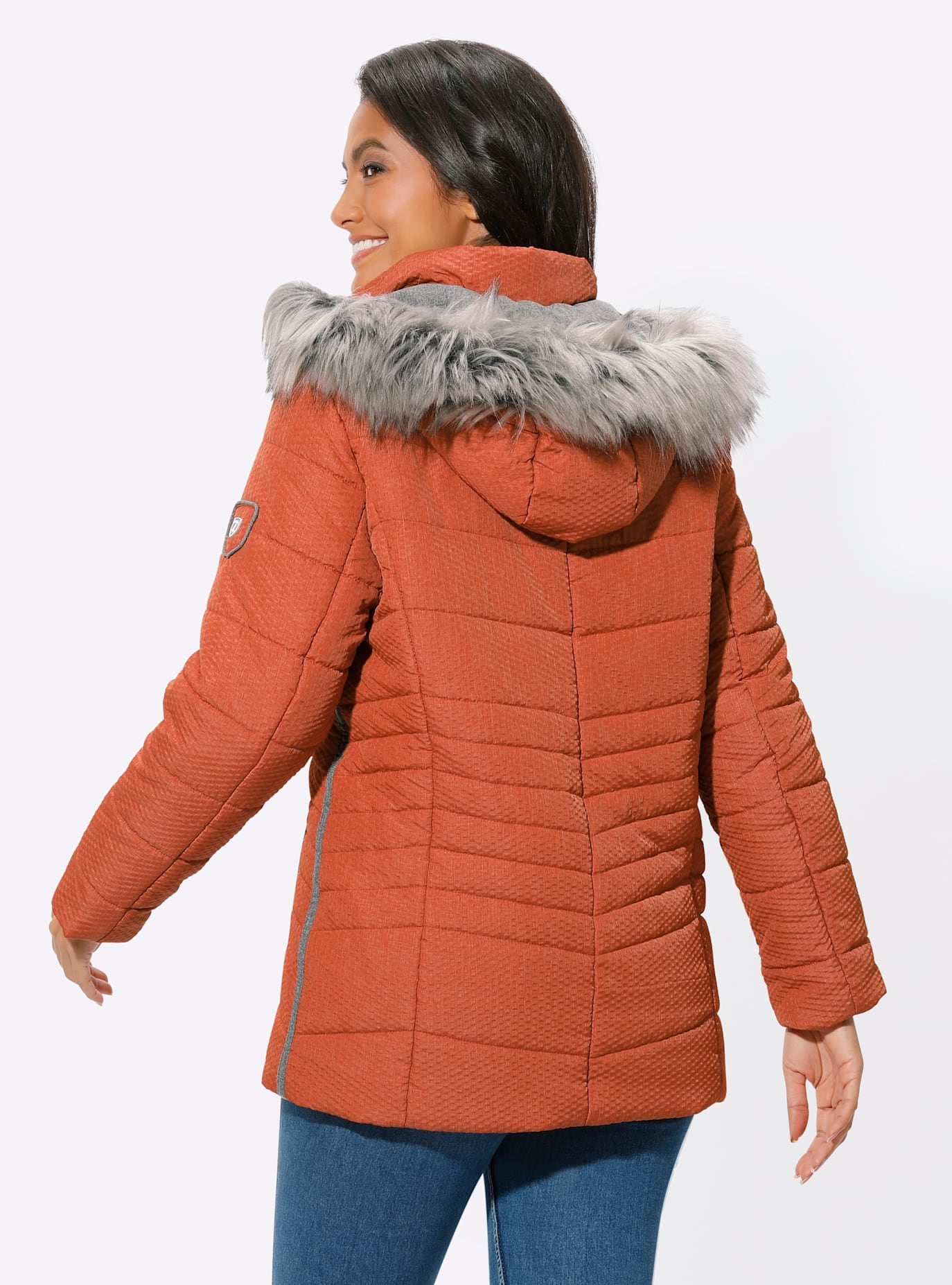 Casual Looks Langjacke, mit Kapuze