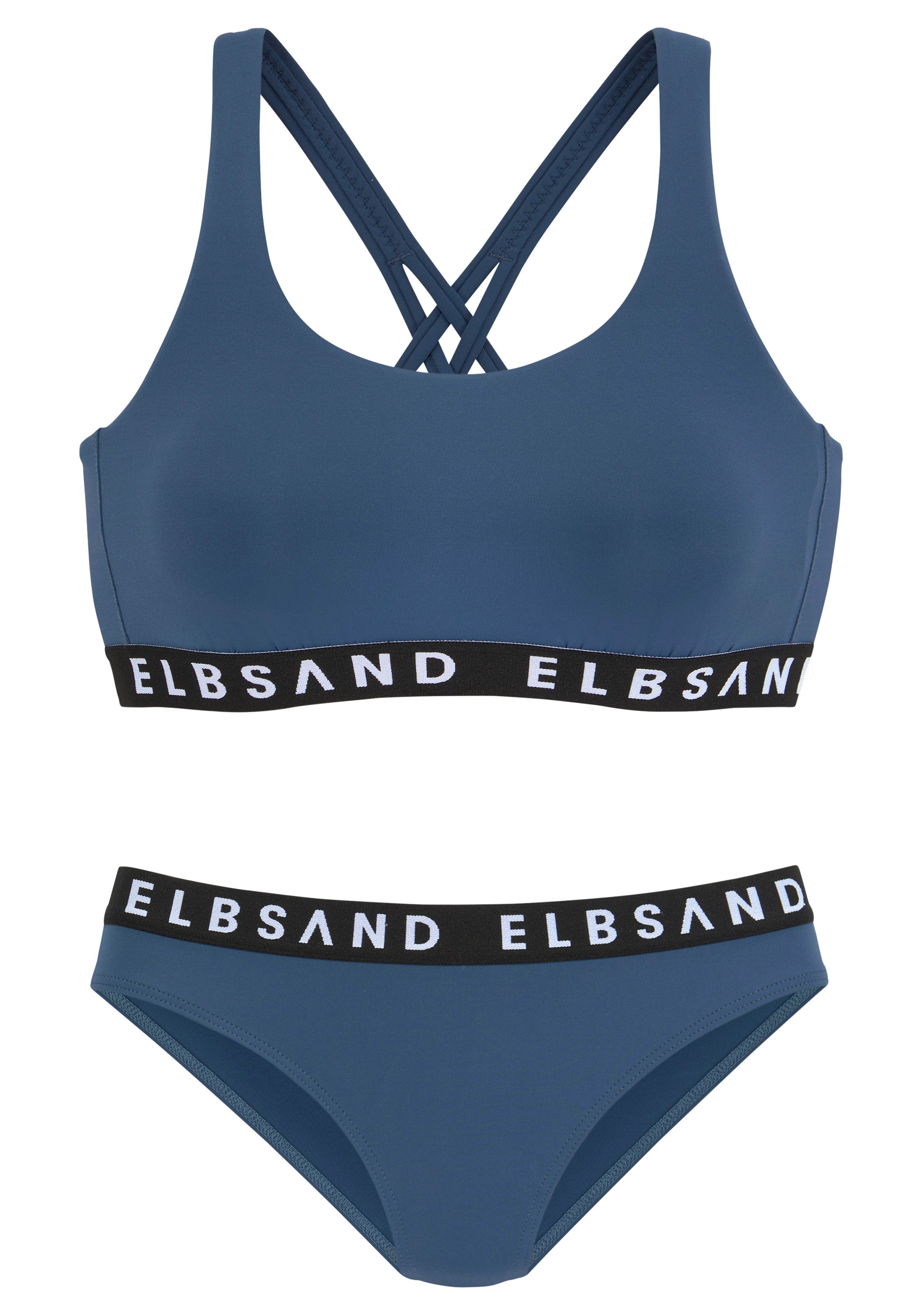 Elbsand Bustier-Bikini, mit Markenschriftzügen in Kontrastfarbe