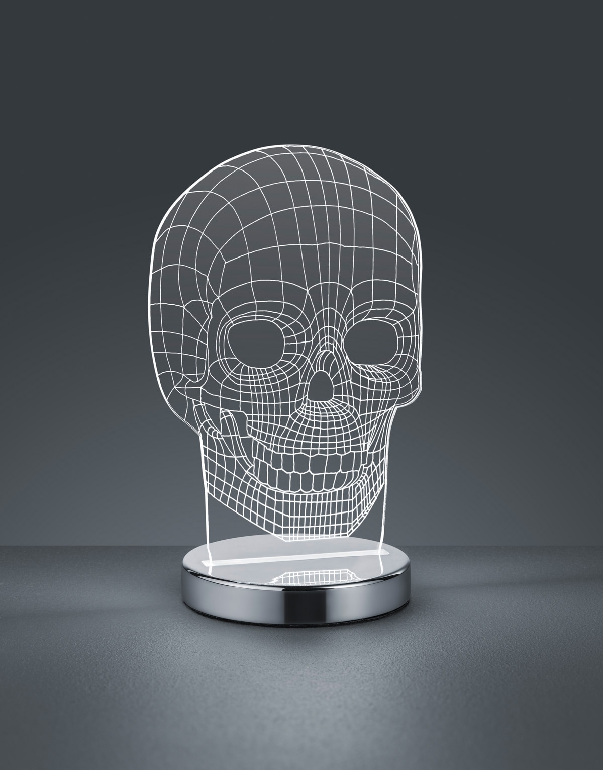 TRIO Leuchten LED Tischleuchte »Skull«, 1 flammig-flammig, Tischlampe, Totenkopf Design, Acrylplatte, Lichtfarbe einstellbar