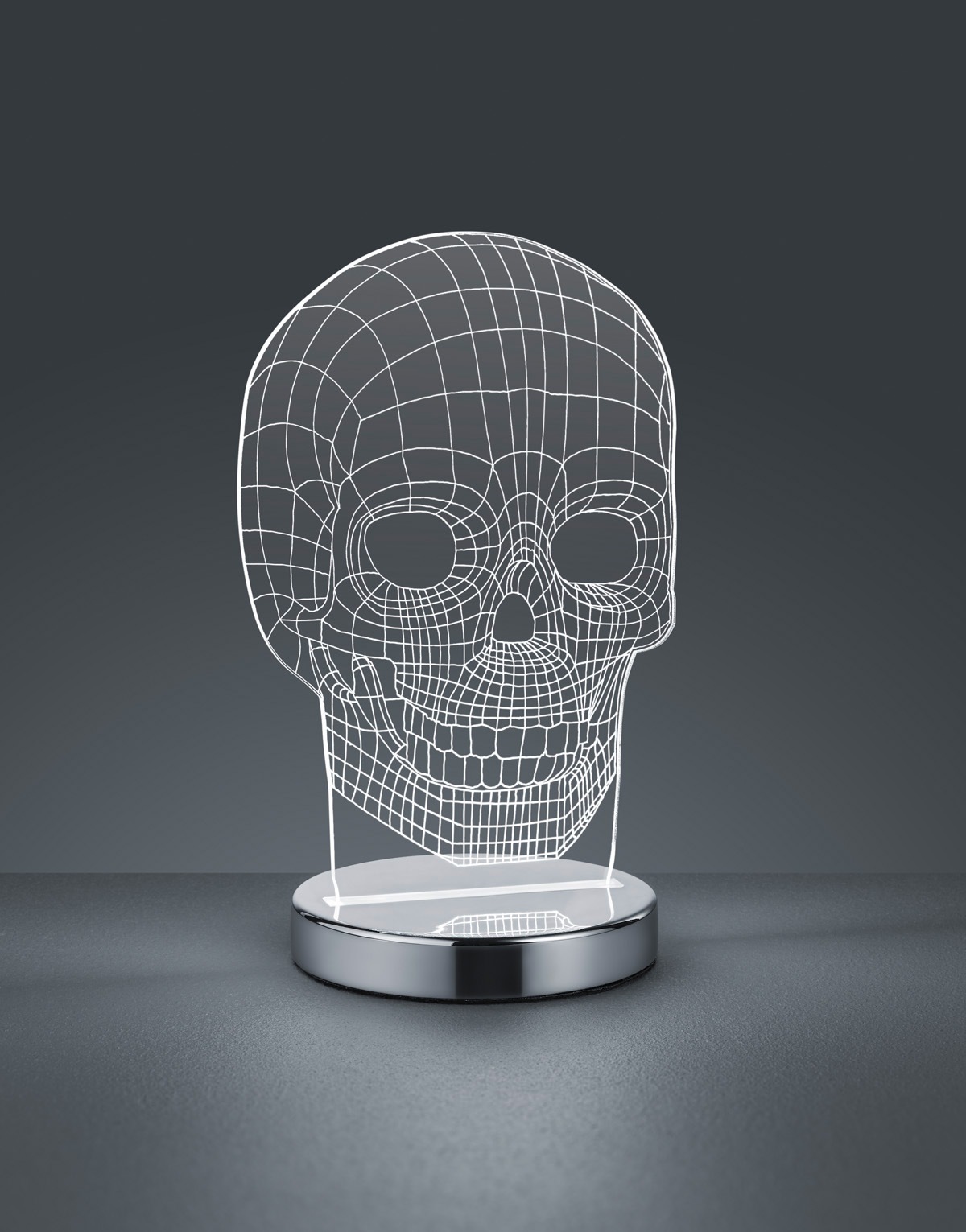 REALITY Leuchten LED Tischleuchte »Skull«, 1 flammig, Leuchtmittel LED-Board | LED fest integriert, Tischlampe, Totenkopf Design, Acrylplatte, Lichtfarbe einstellbar