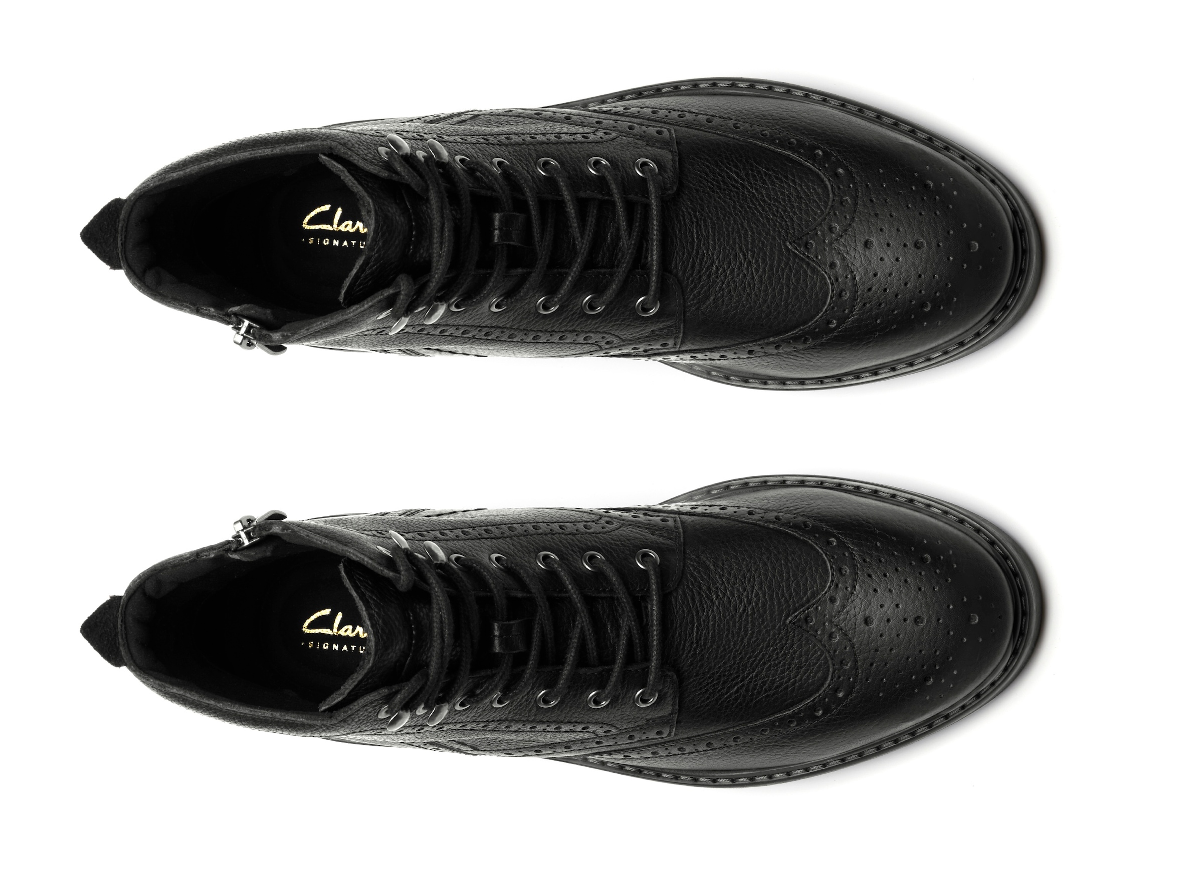 Clarks Schnürstiefelette »Newford«  Budapester, Schnürboots mit elegantem Blockabsatz