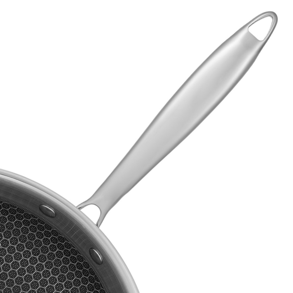 RESTO Kitchenware Bratpfanne »Achird Pfanne aus Tri-Ply (Edelstahl + Aluminium + Edelstahl) ofenfest«, Edelstahl 18/10, (1 tlg.), Die 3-schichtige Basis ermöglicht eine Energieeinsparung von 25%