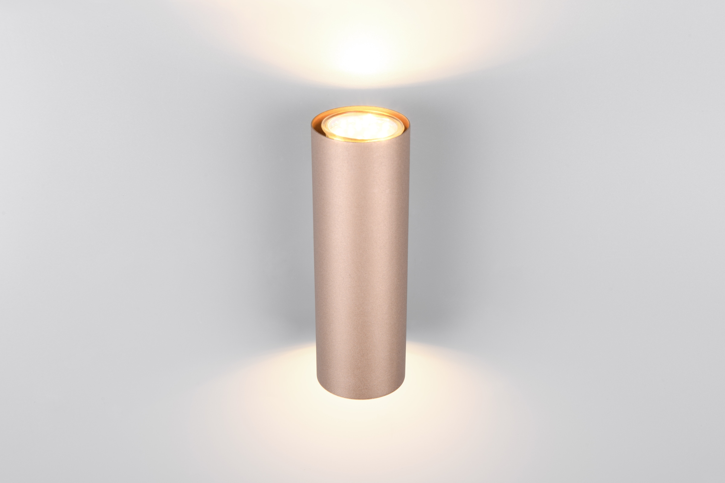 TRIO Leuchten Wandleuchte »MARLEY, 2-flammiger Wandstrahler mit up-and-down Licht, GU10 Wandspot« GU10 1 Stk. warmweiß - kaltweiß exkl 2xGU10 max 35W, Farbkombination coffee + warm grey, Höhe 18cm