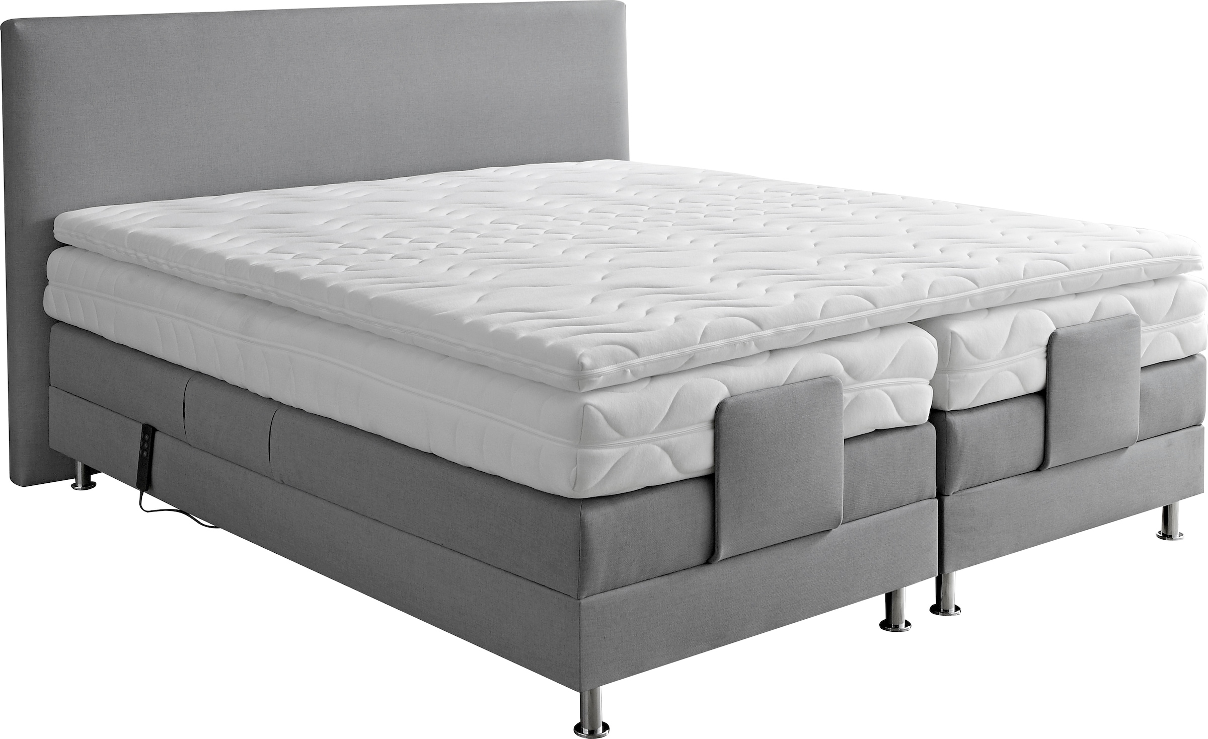 Westfalia Schlafkomfort Boxbett »Lissabon wahlweise in den Breiten 160x200cm, 180x200cm & 200x200cm« inkl. Motor, Auswahl aus 2 Matratzentypen und 3 Härtegraden