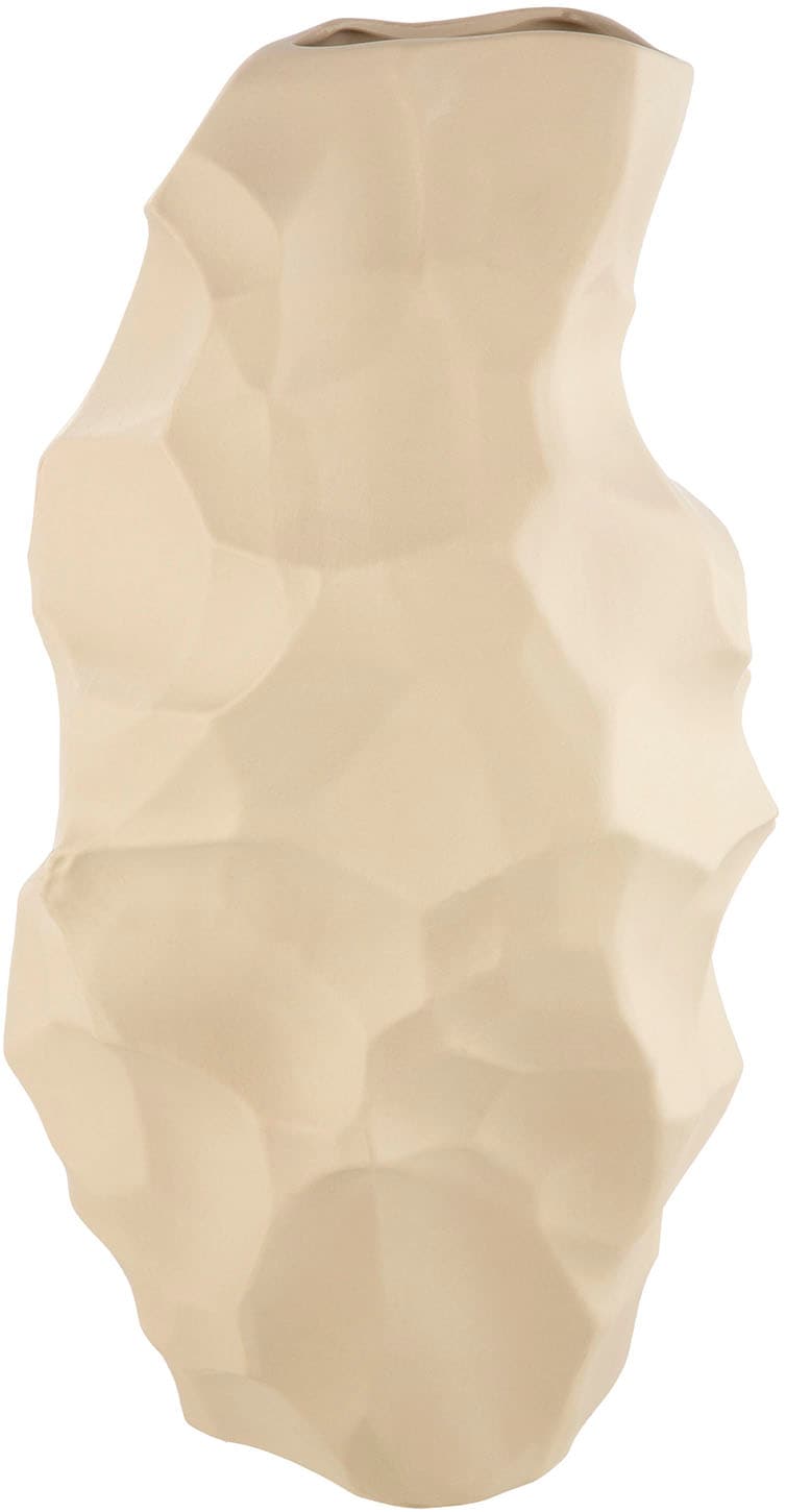 GILDE Tischvase »Vase Kegel Olbia beige H. 38,5 cm«