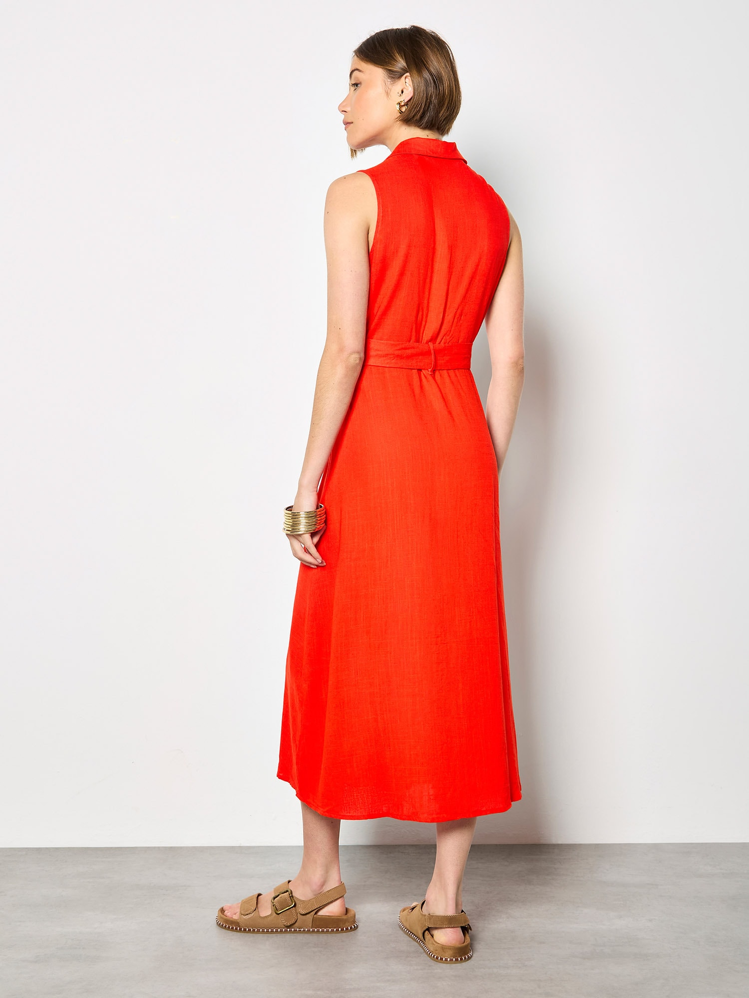 Apricot Midikleid »Midikleid« mit Stoffgürtel, 2 tlg. mit Gürtel