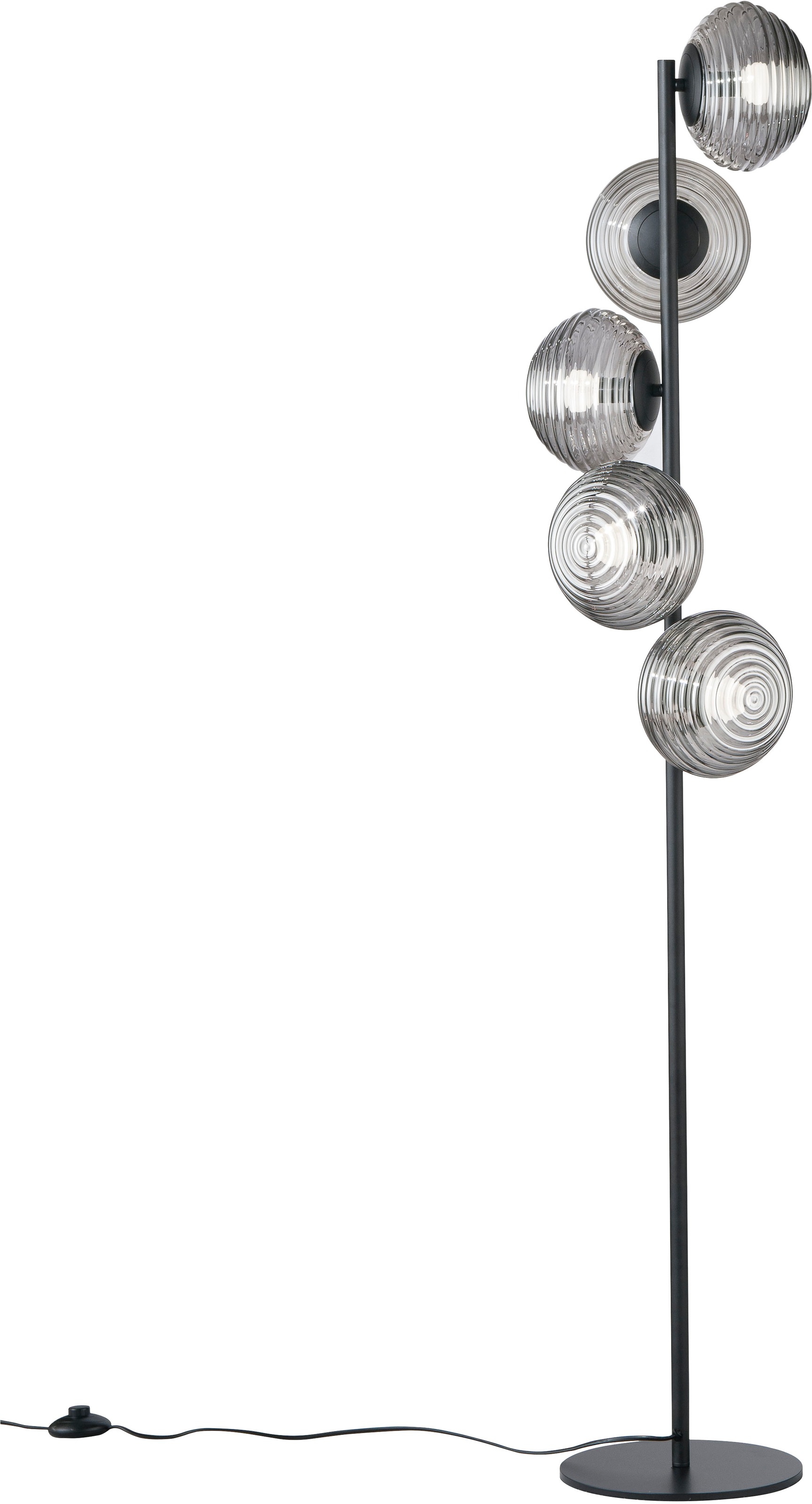 Eco-Light Stehlampe »Stehleuchte RIPPLE« E27 warmweiß - kaltweiß in schwarz, Größe Ø 32,5 cm Höhe: 160 cm