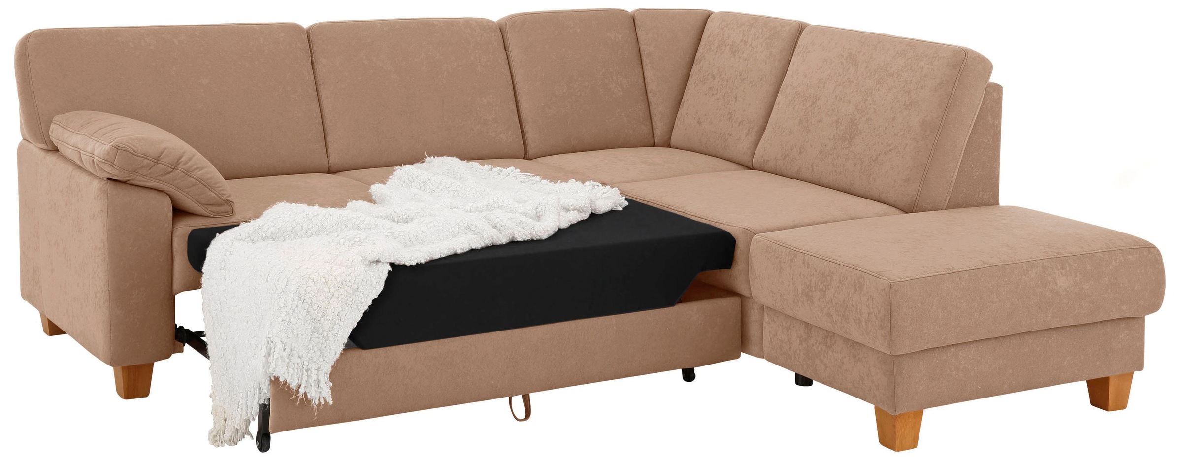 Home affaire Ecksofa »Belfort L-Form«, mit Federkern, wahlweise mit Bettfunktion und Stauraum