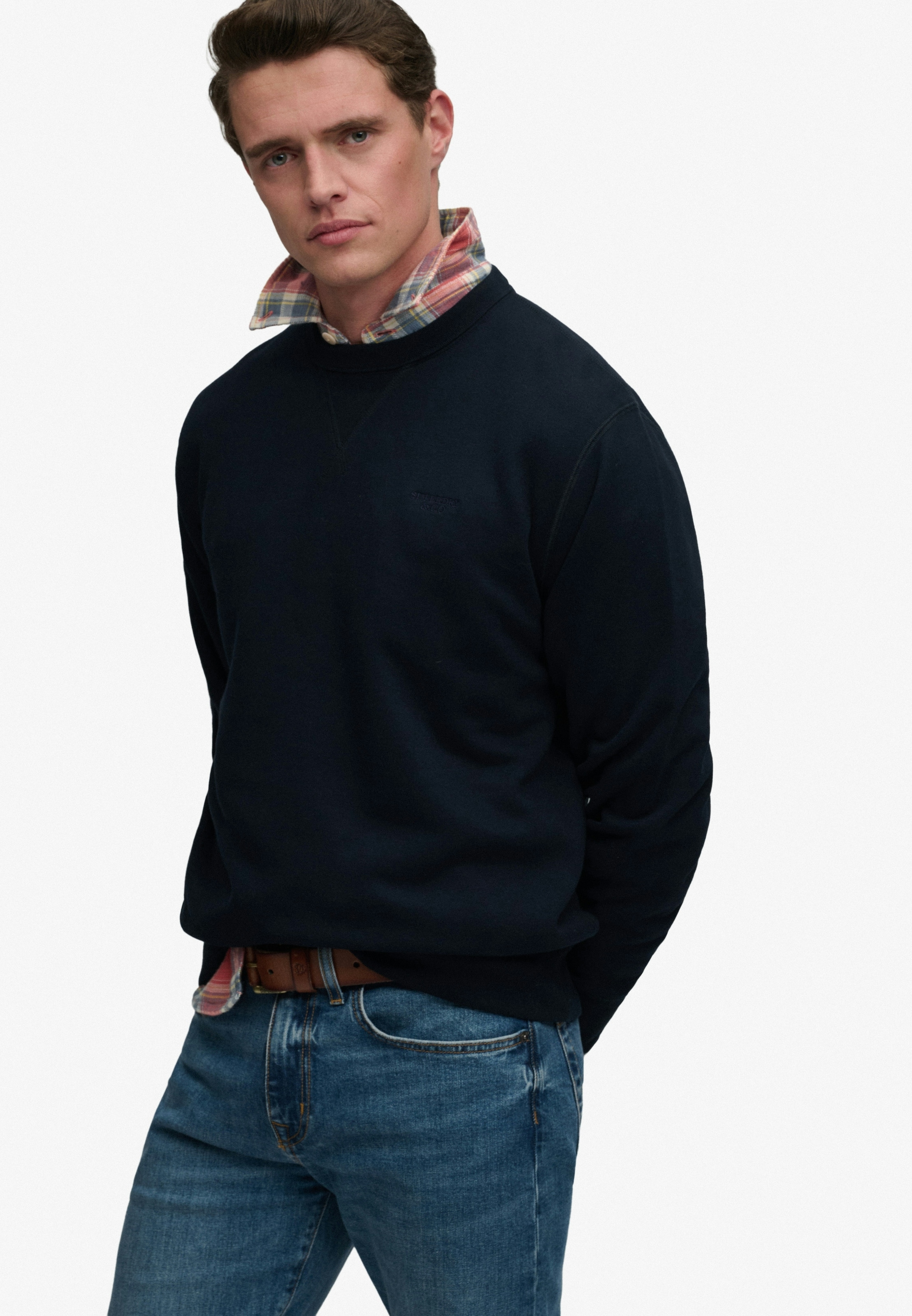 Superdry Sweatshirt »ESSENTIAL STACKED LOGO CREW«, Baumwollmischung
