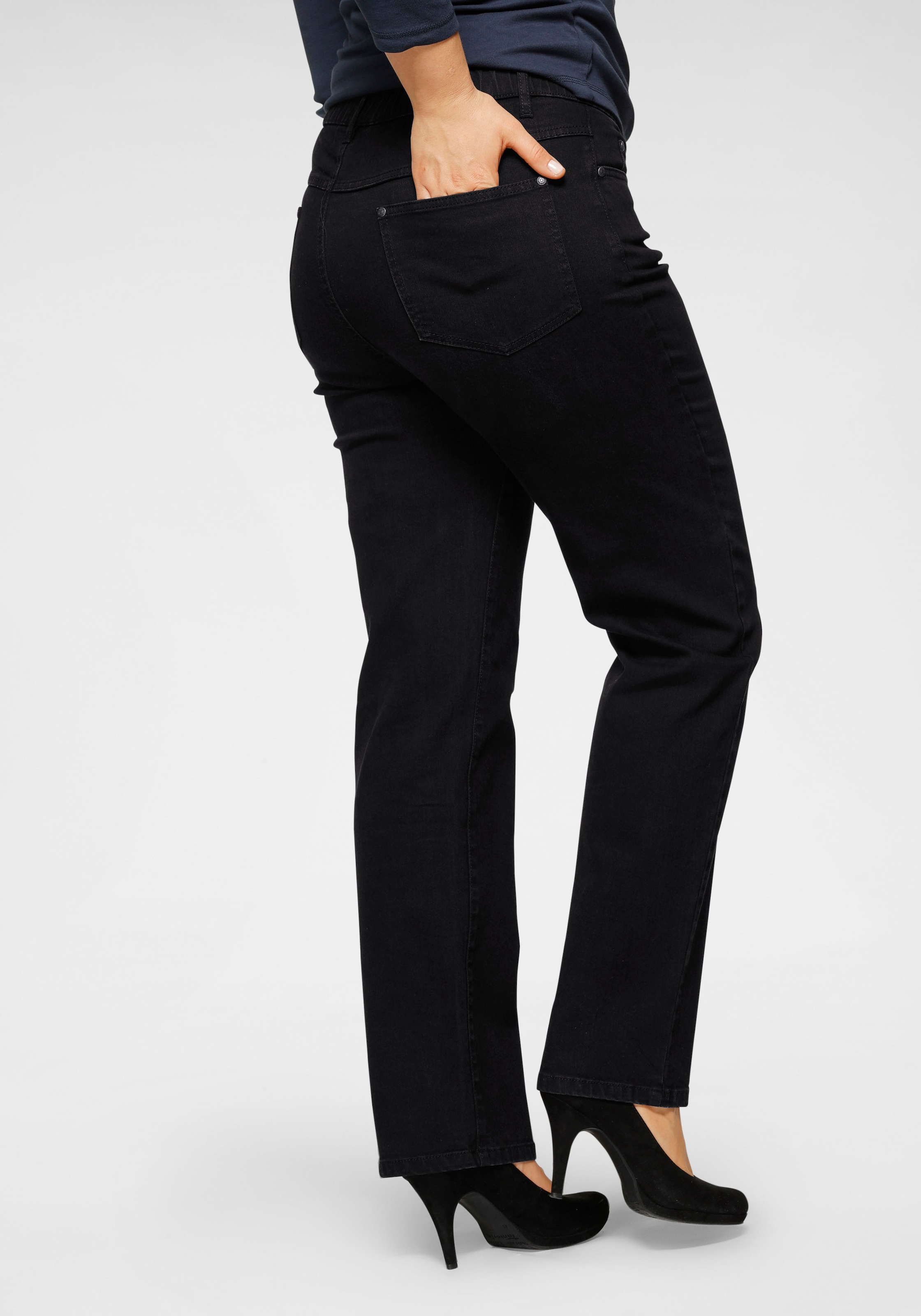 Arizona Straight-Jeans »Curve-Collection«, bequeme Passform, gerade Beinform, hohe Leibhöhe