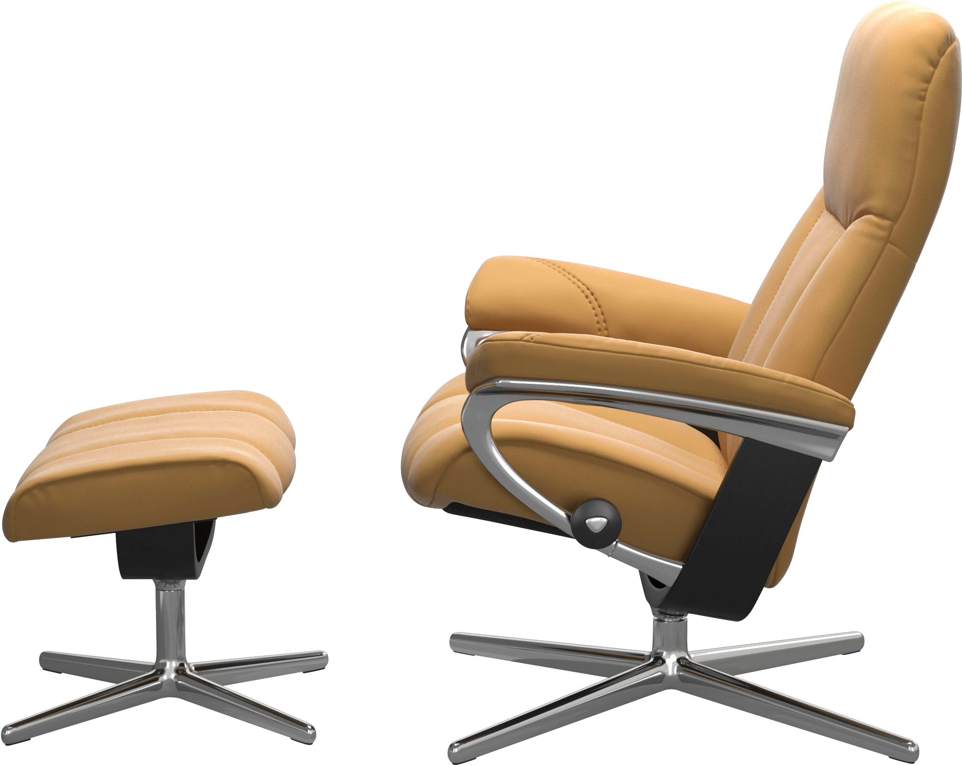 Stressless® Fußhocker »Consul«, mit Cross Base, Größe S, M & L, Holzakzent Schwarz