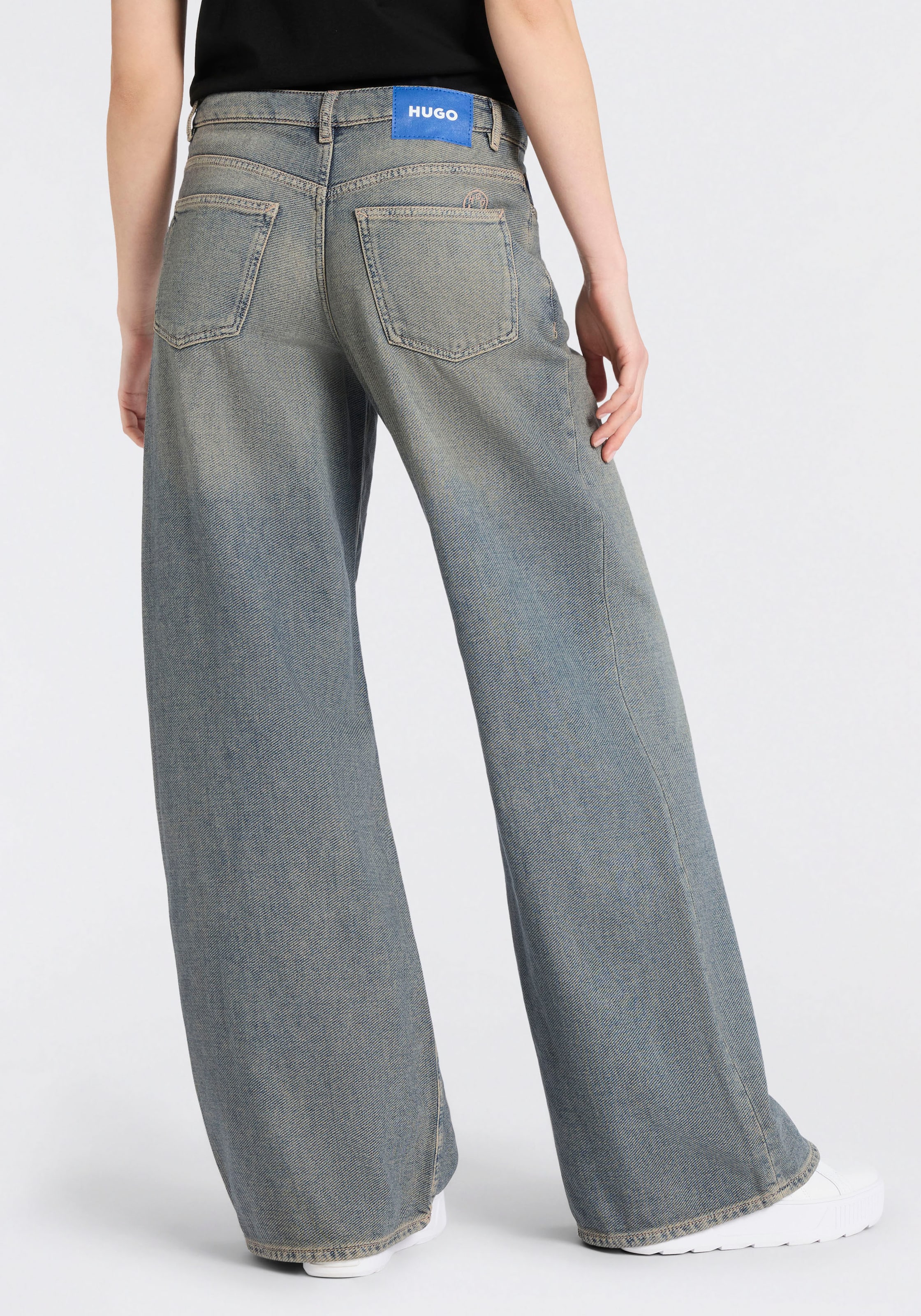 HUGO Blue 5-Pocket-Jeans »Gobana« Low Rise, Wide Leg