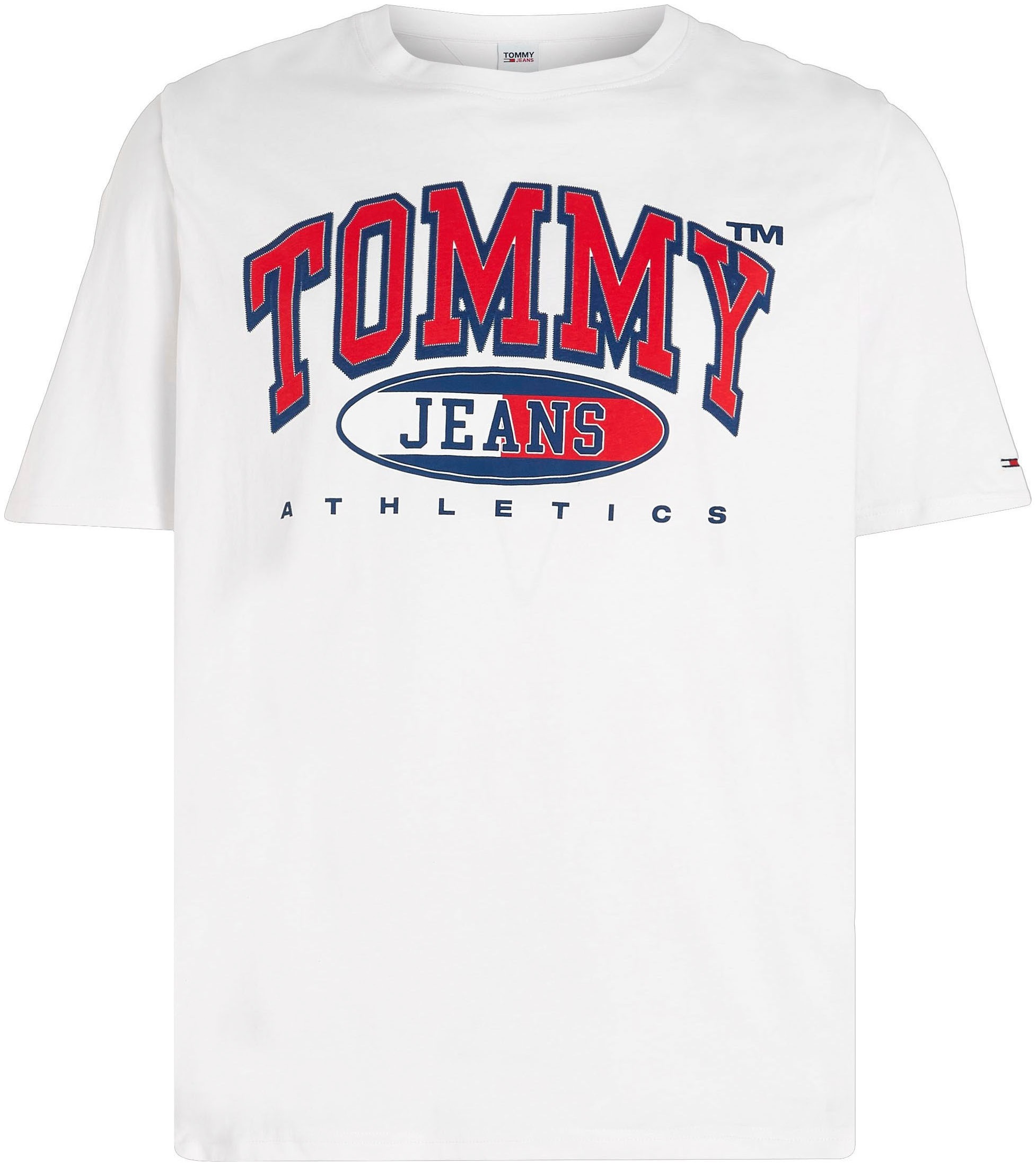 TEE«, ESSENTIAL Print auf bestellen PLUS OTTO T-Shirt Brust GRAPHIC bei Tommy Jeans der online Plus »TJM mit