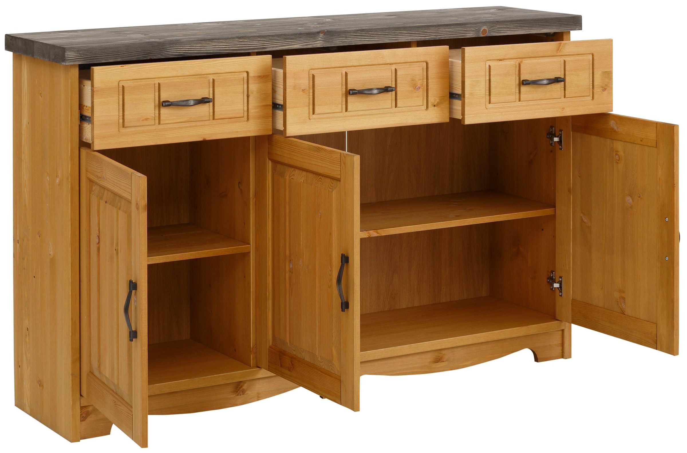 Home affaire Sideboard »Trinidad Antique«, Kommode, 148 cm, FSC® zertifiziertes Massivholz