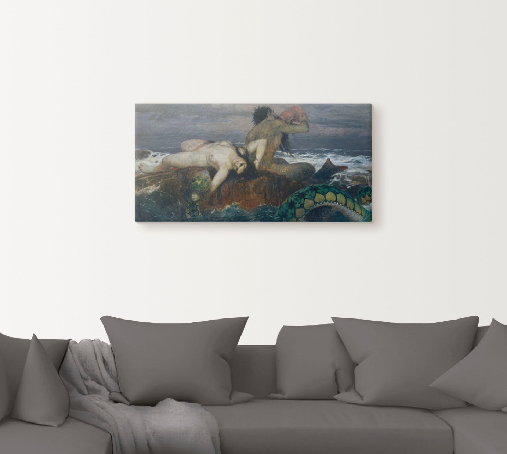 Artland Wandbild »Triton und Nereide. Vor 1874.«, Götter, (1 St.), als Leinwandbild, Wandaufkleber oder Poster in versch. Größen