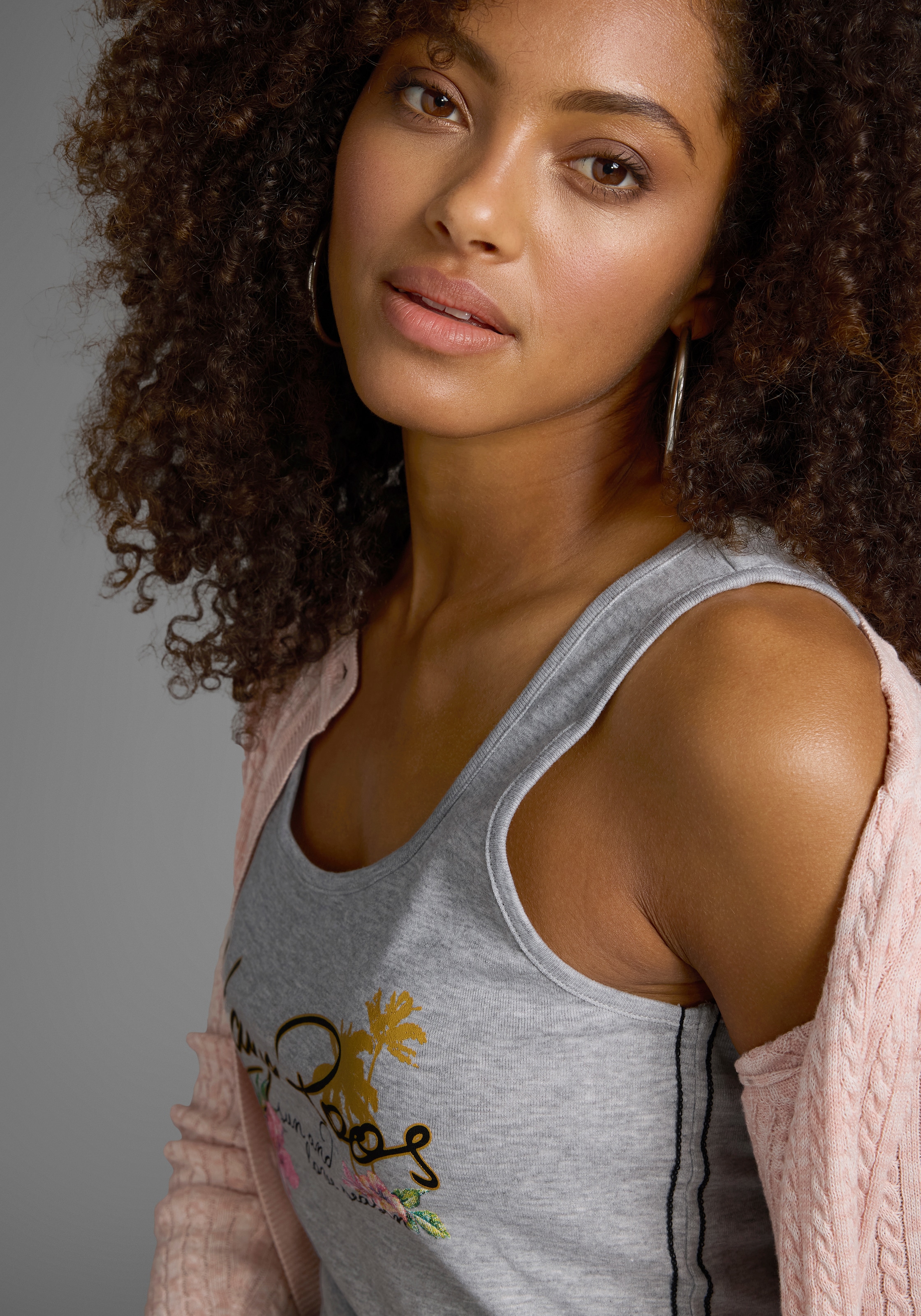 KangaROOS Tanktop, mit femininem Frontdruck
