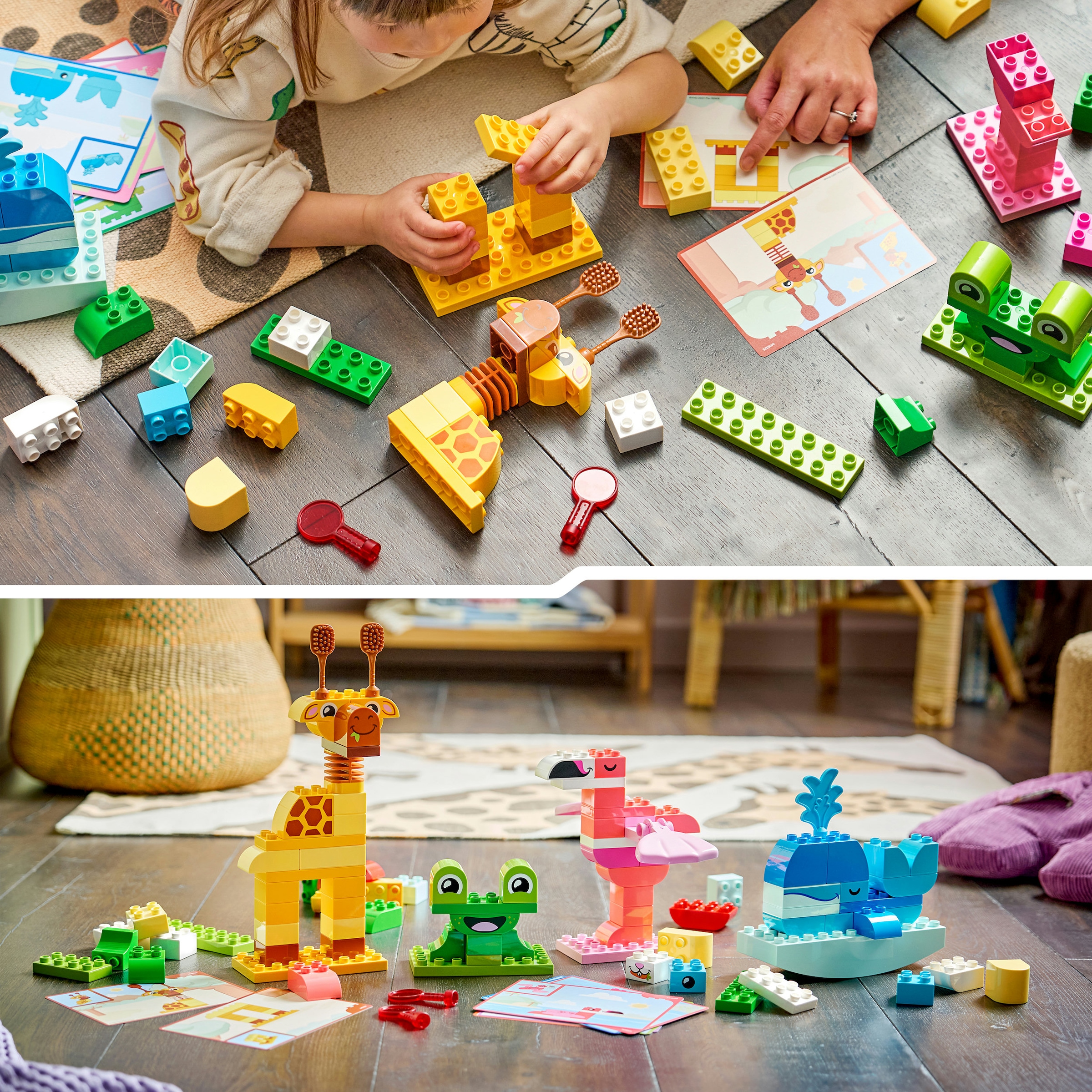 LEGO® Konstruktionsspielsteine »Wir Bauen Tiere (10472), LEGO DUPLO Town« Made in Europe