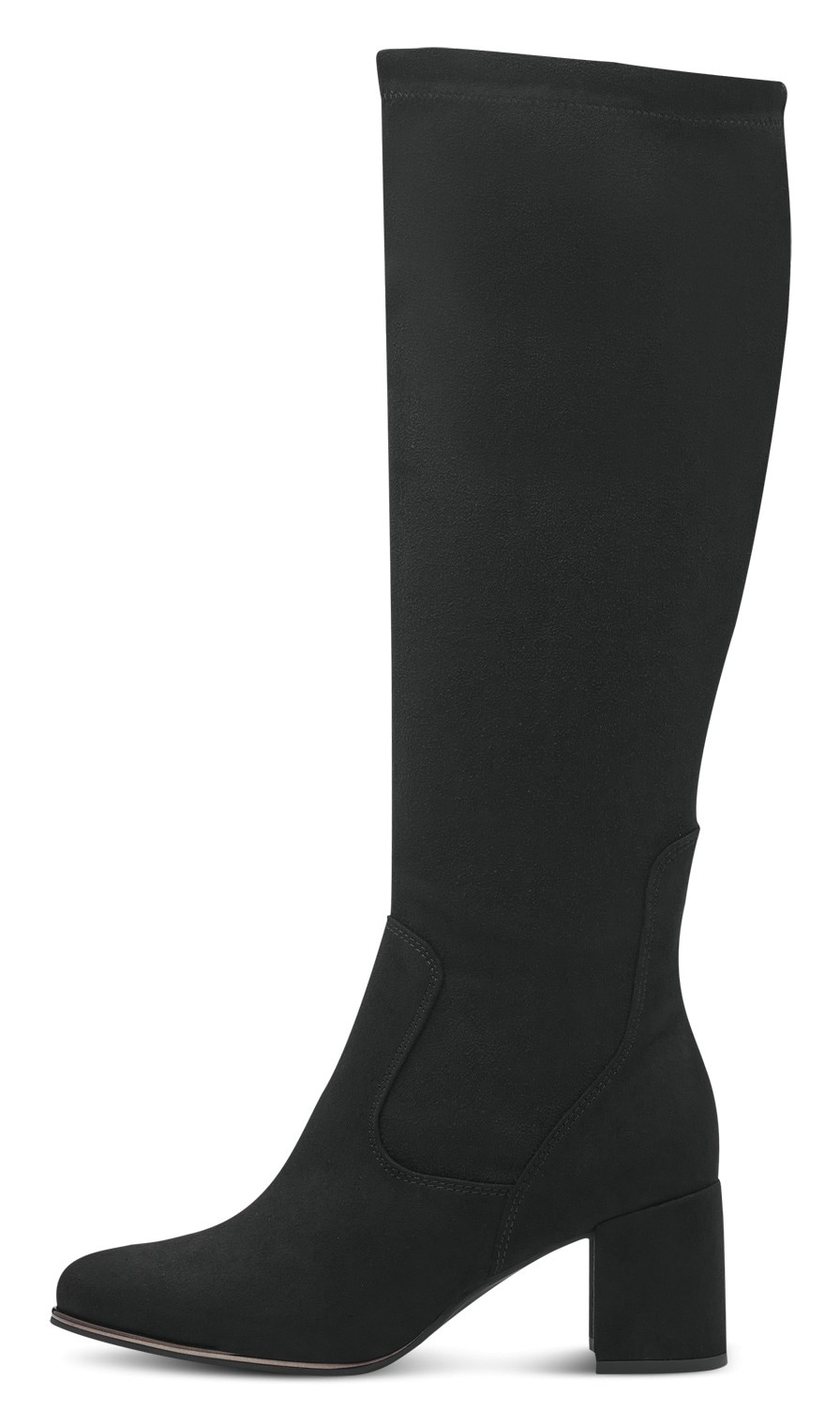 MARCO TOZZI Stiefel, Blockabsatz, Langschaftstiefel mit praktischem Innenreißverschluss