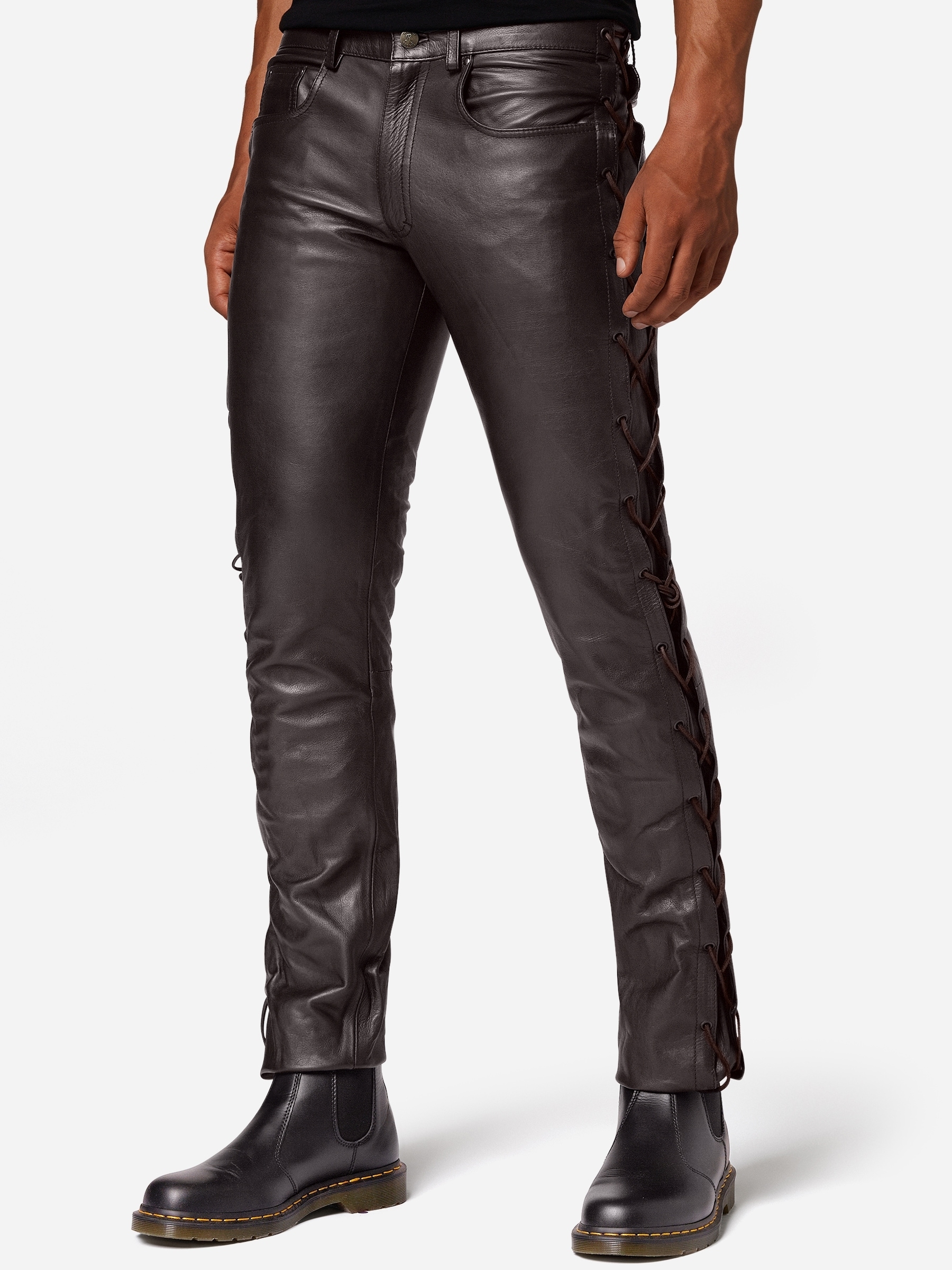 RICANO Lederhose »Lederhose Cow Waxy (geschnürt)«  Handgefertigt aus echtem Leder