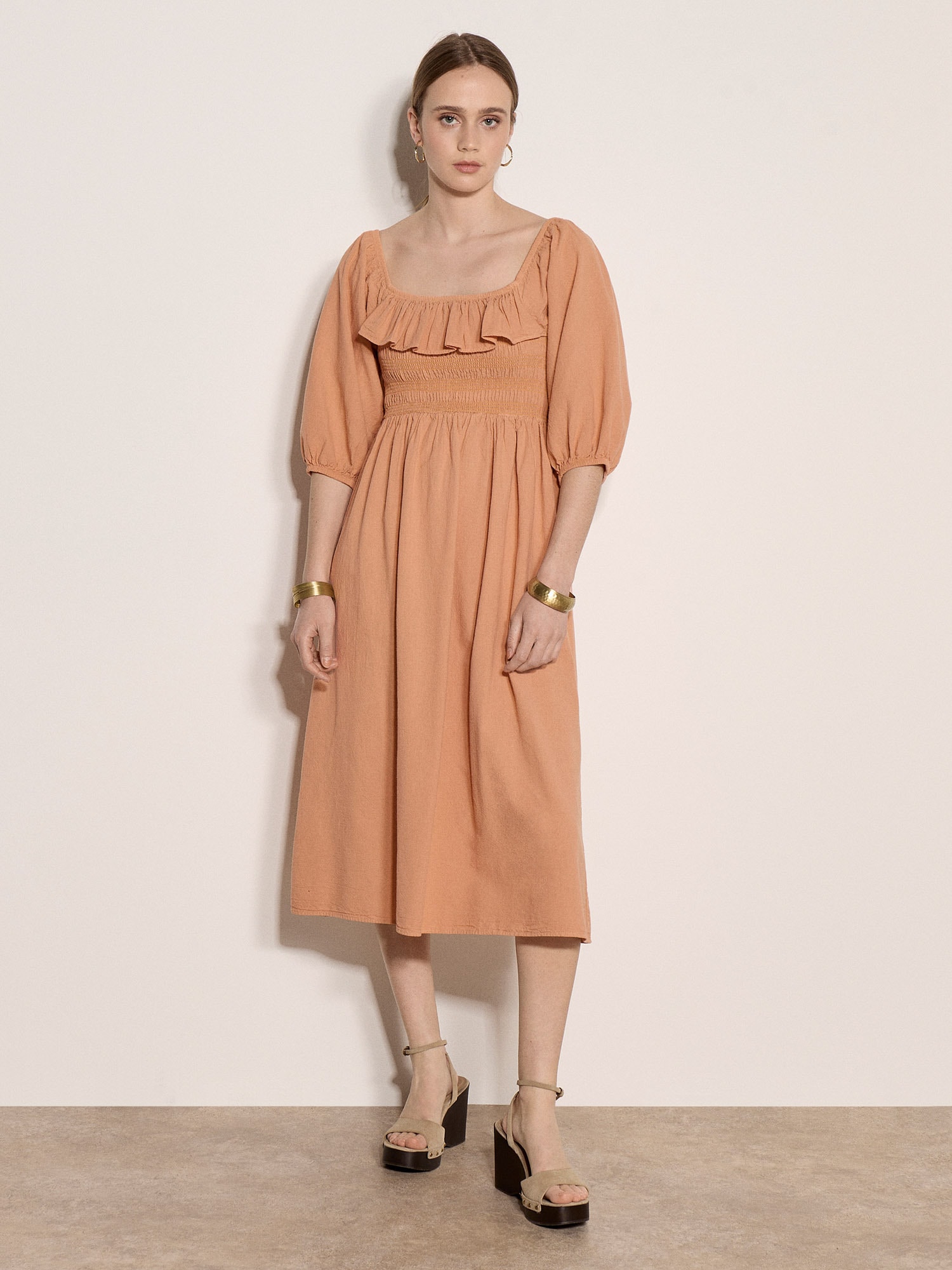 Apricot Midikleid »Midikleid« Gerafft
