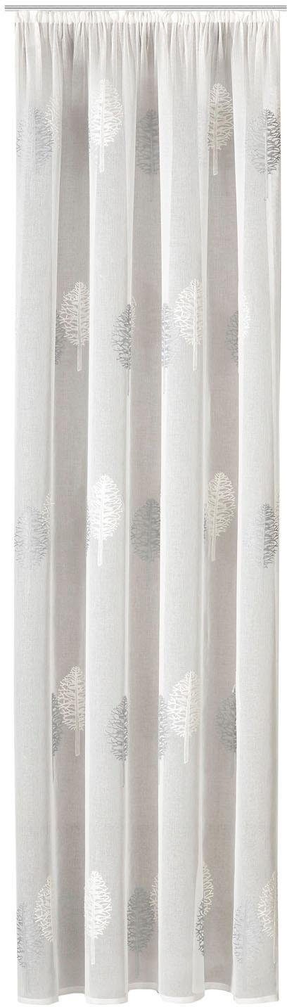 Gerster Vorhang »Egil«, HxB: 235x140, Schlaufenschal mit Kräuselband bestickt