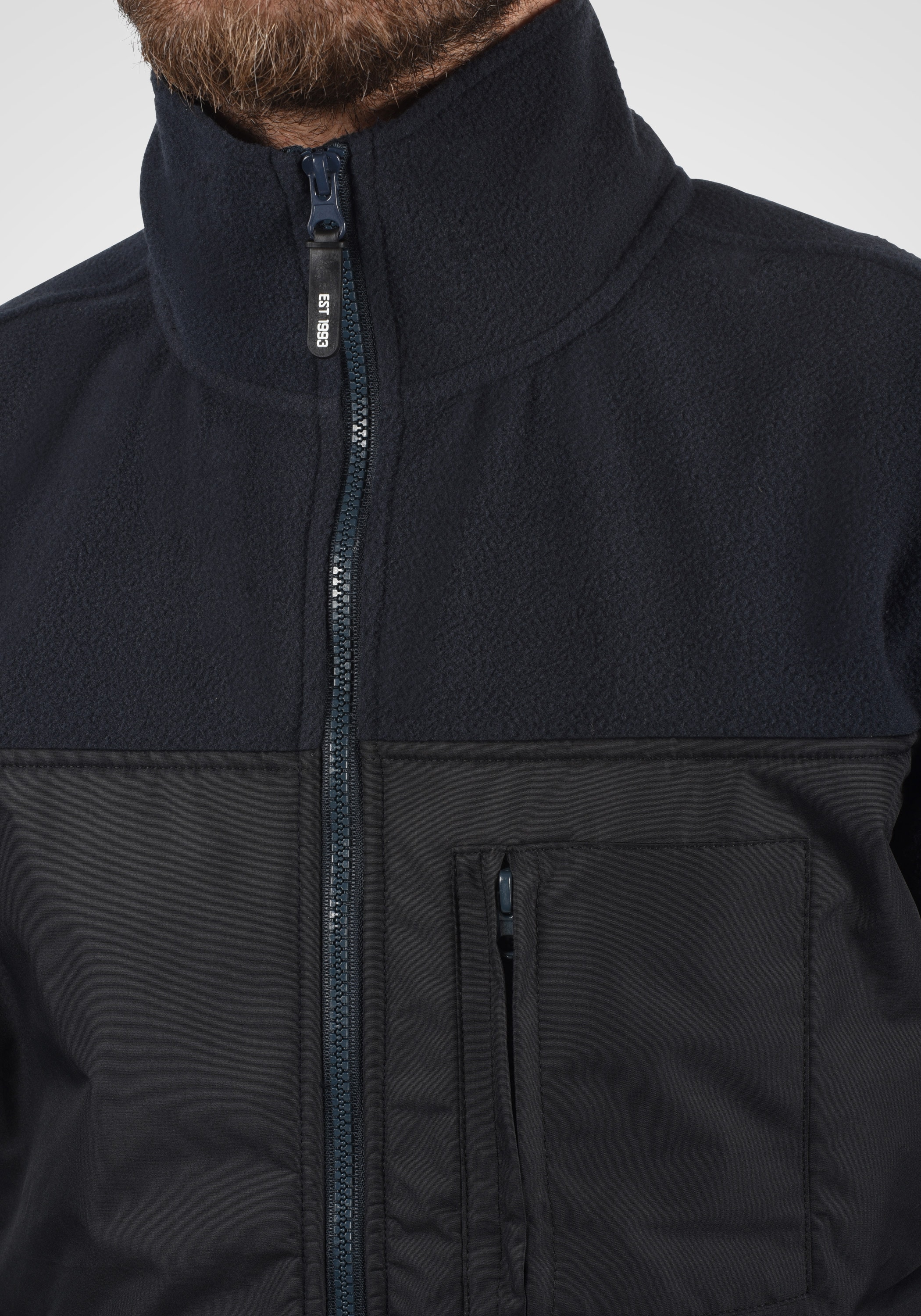 Indicode Fleecejacke »Fleecejacke IDBirch«, ohne Kapuze