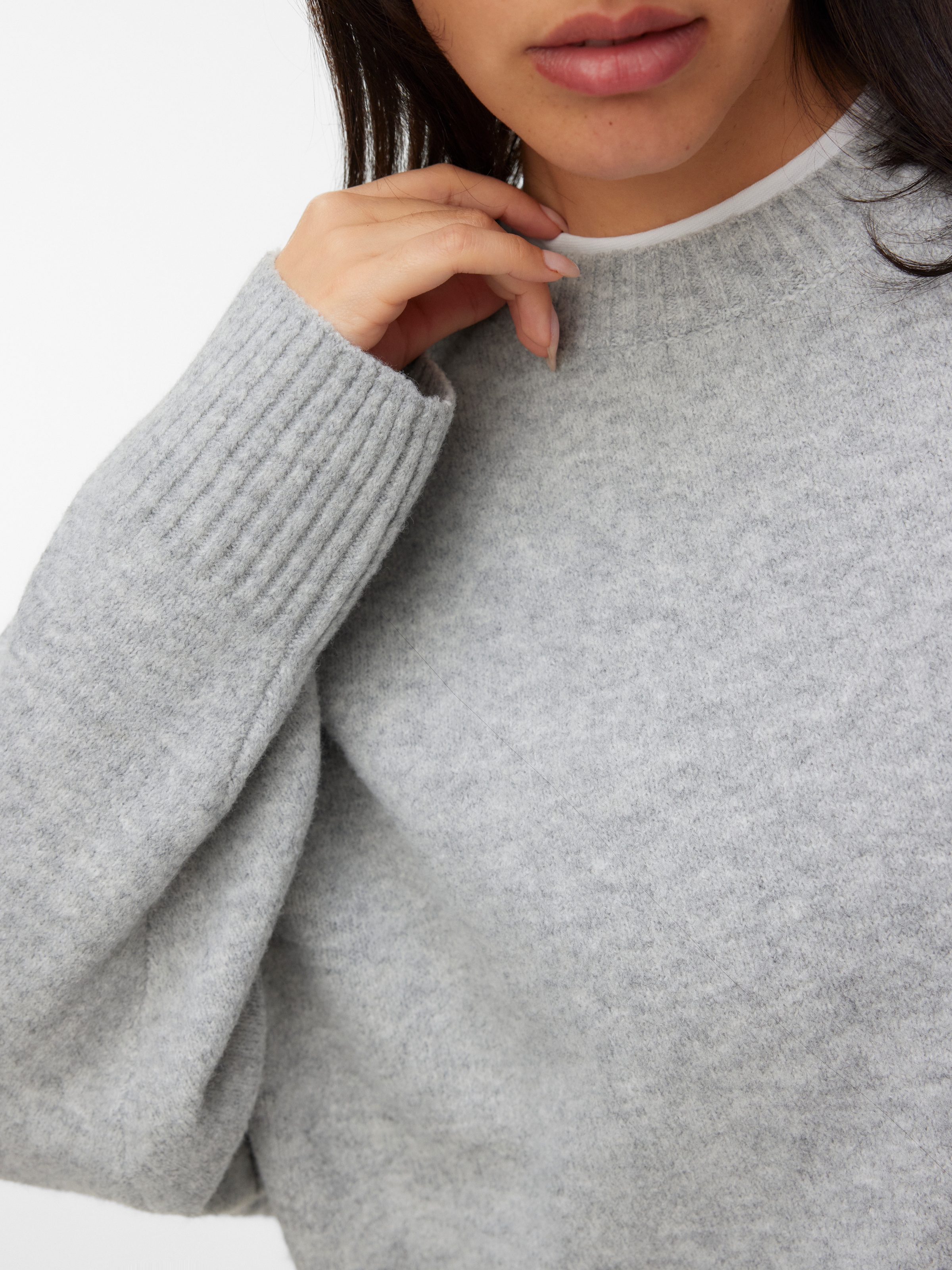 Vero Moda Curve Strickpullover »VMCBOOM LS O-NECK PULLOVER GA NOOS CUR«