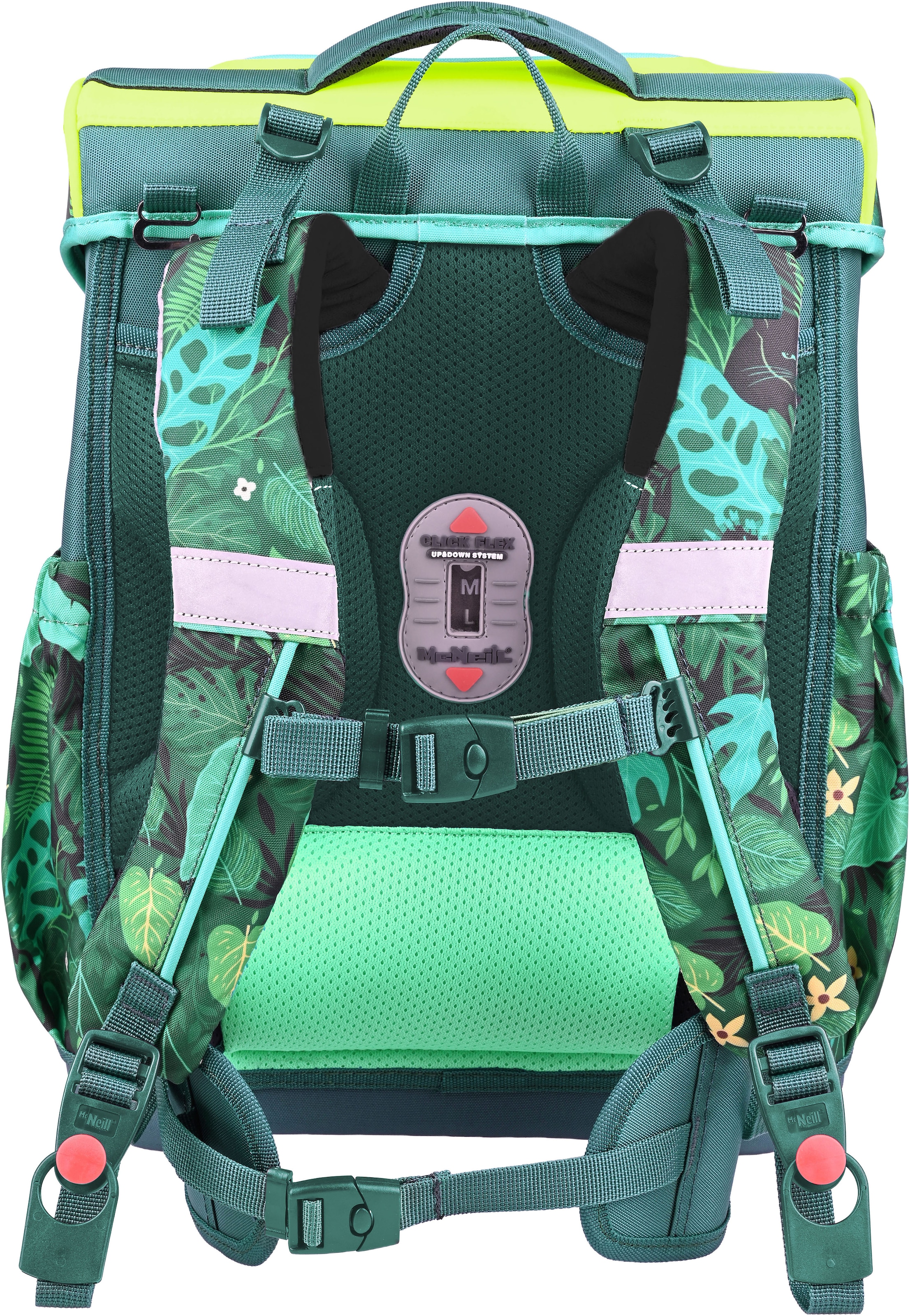 McNeill Schulranzen »Bravo, inkl. Etui, Turnbeutel,« Reflektierende Streifen auf den Schultergurten;Retroreflektierende Flächen