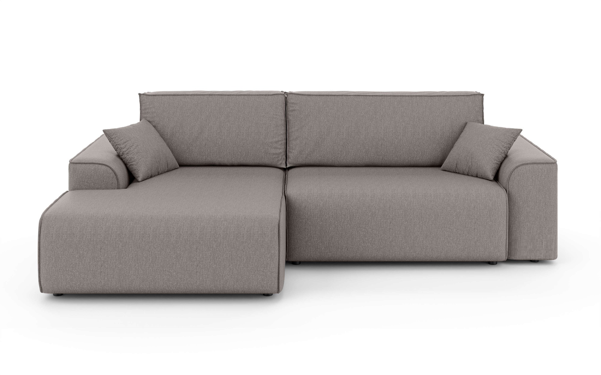 Home affaire Ecksofa »Santenay mit Bettfunktion und Bettkasten, Maße: B/T/H 266/164/90 cm«, L-Form mit Wellenfederung, Schlaffläche: 140x213 cm, auch in Cord