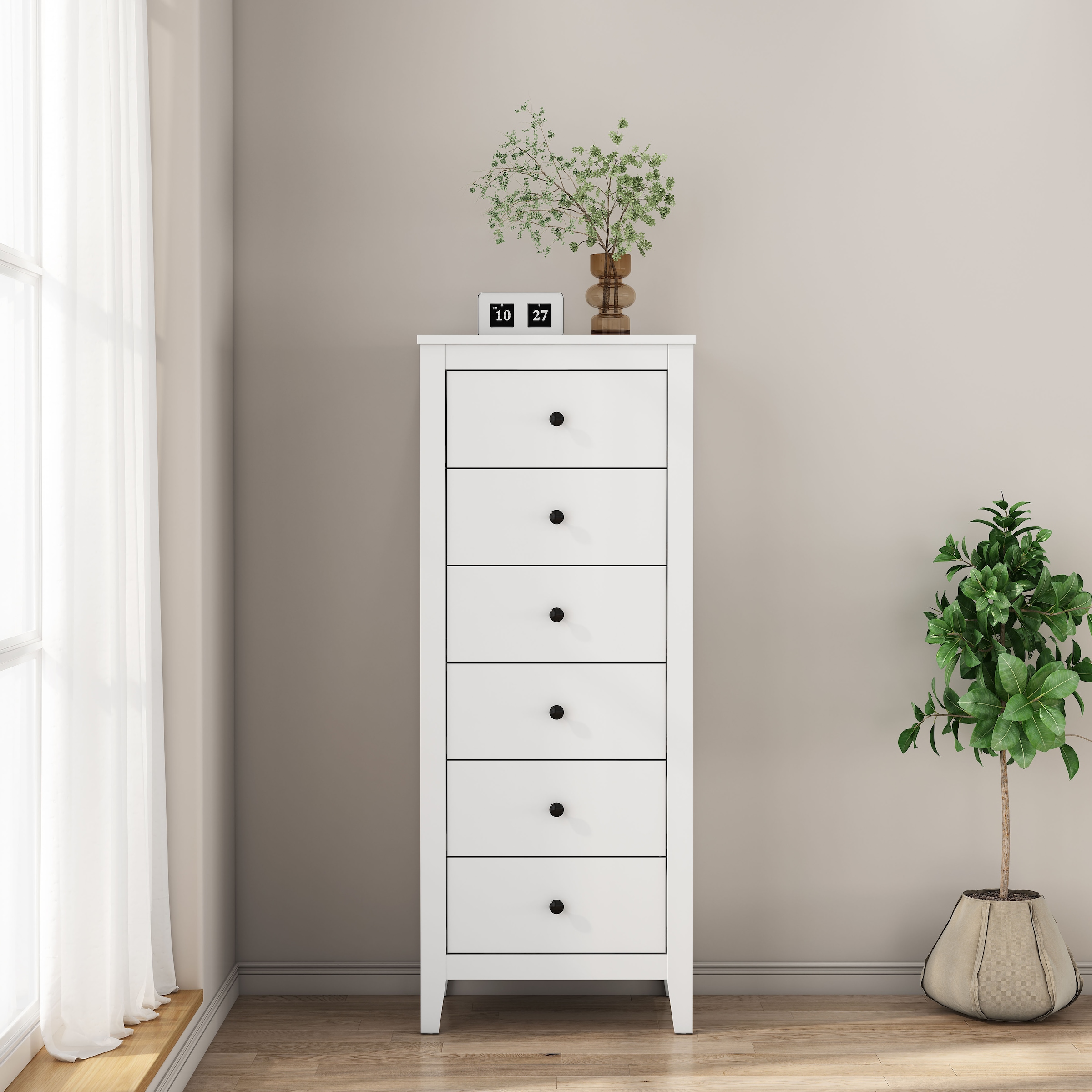 OTTO home Kombikommode »Borkum Sideboard Anrichte mit 6 Schubladen Landhaus weiß Bestseller« hochwertige Griffe aus Metall,  Kommode Schrank Wäscheschrank mit 6 Schubladen