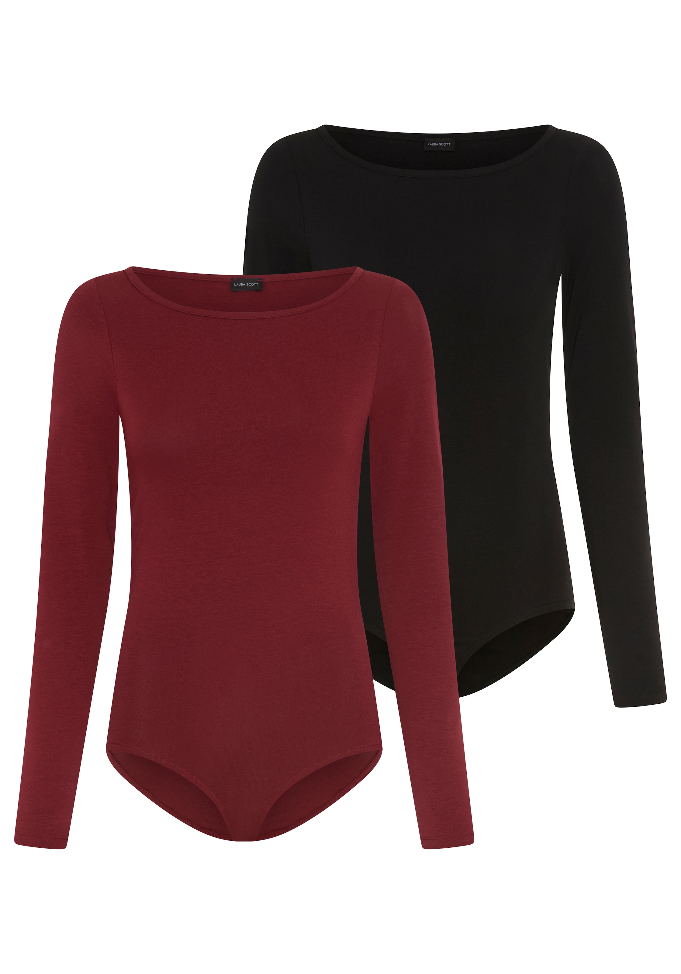 Laura Scott Body Packung, 2er-Pack,  im 2er-Pack, mit U-Boot-Ausschnitt, langärmlig